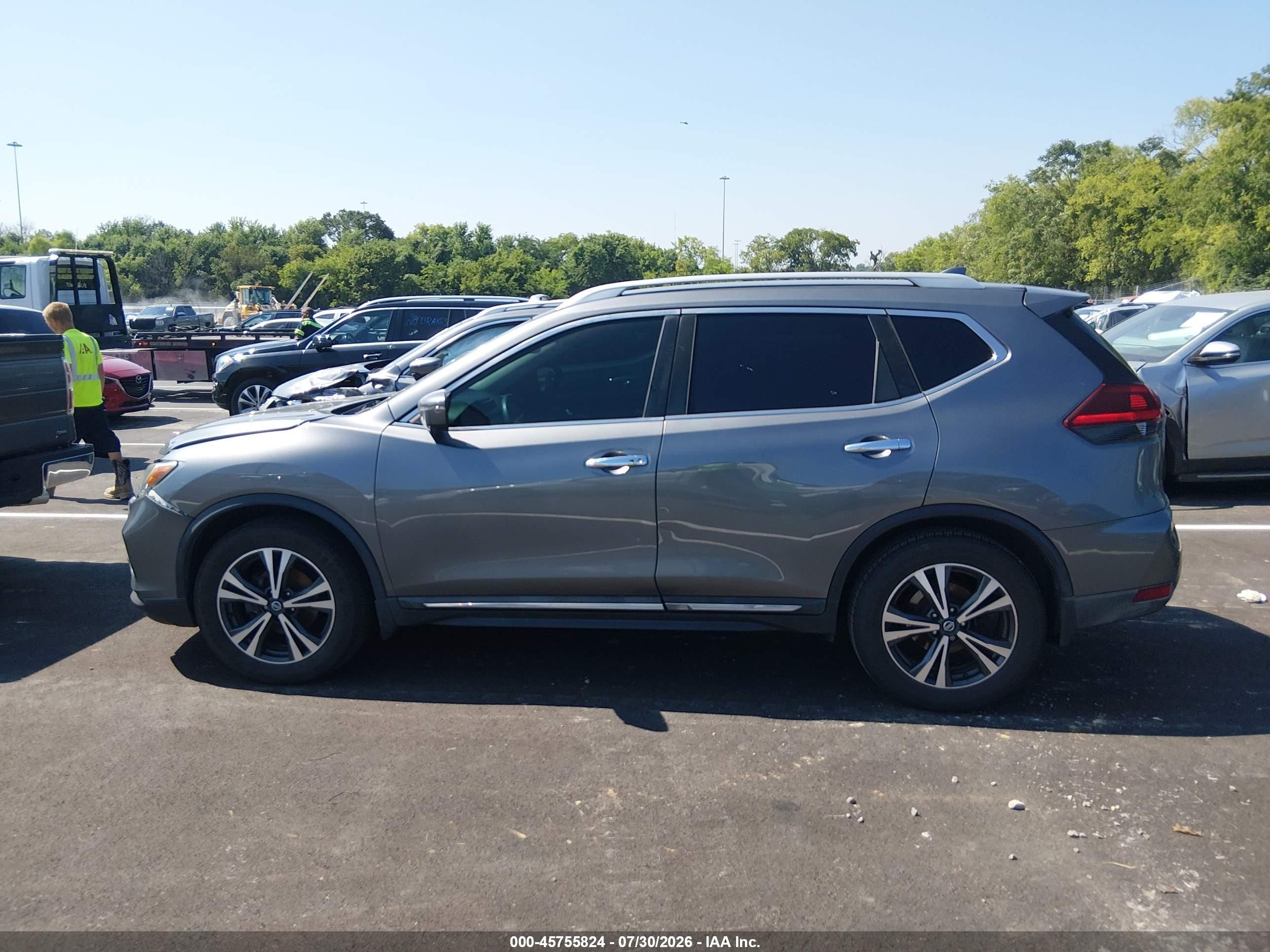 2018 Nissan Rogue Sl Gray vin: 5N1AT2MT0JC773171