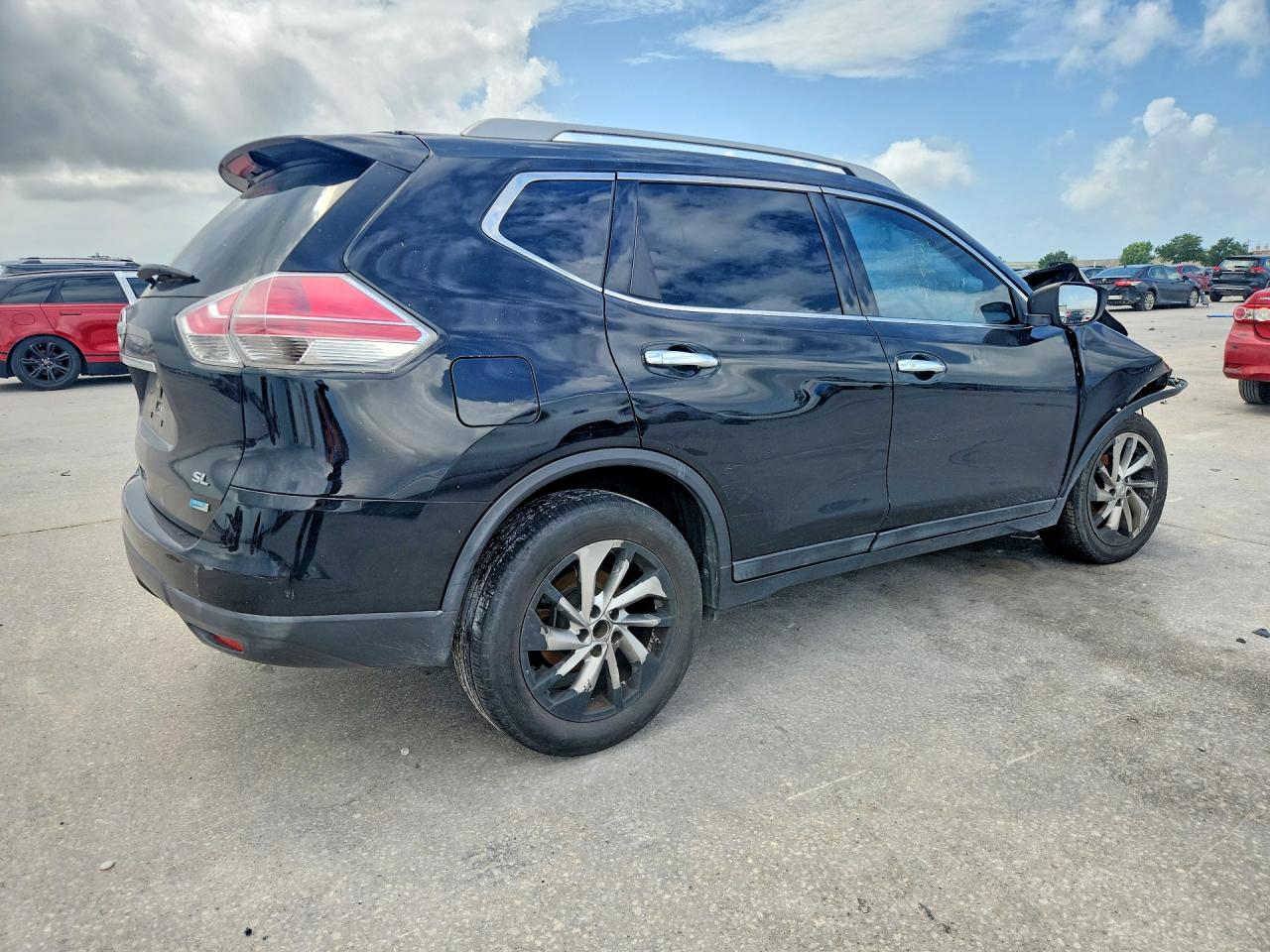 2014 Nissan Rogue Sl Black vin: 5N1AT2MT1EC751122
