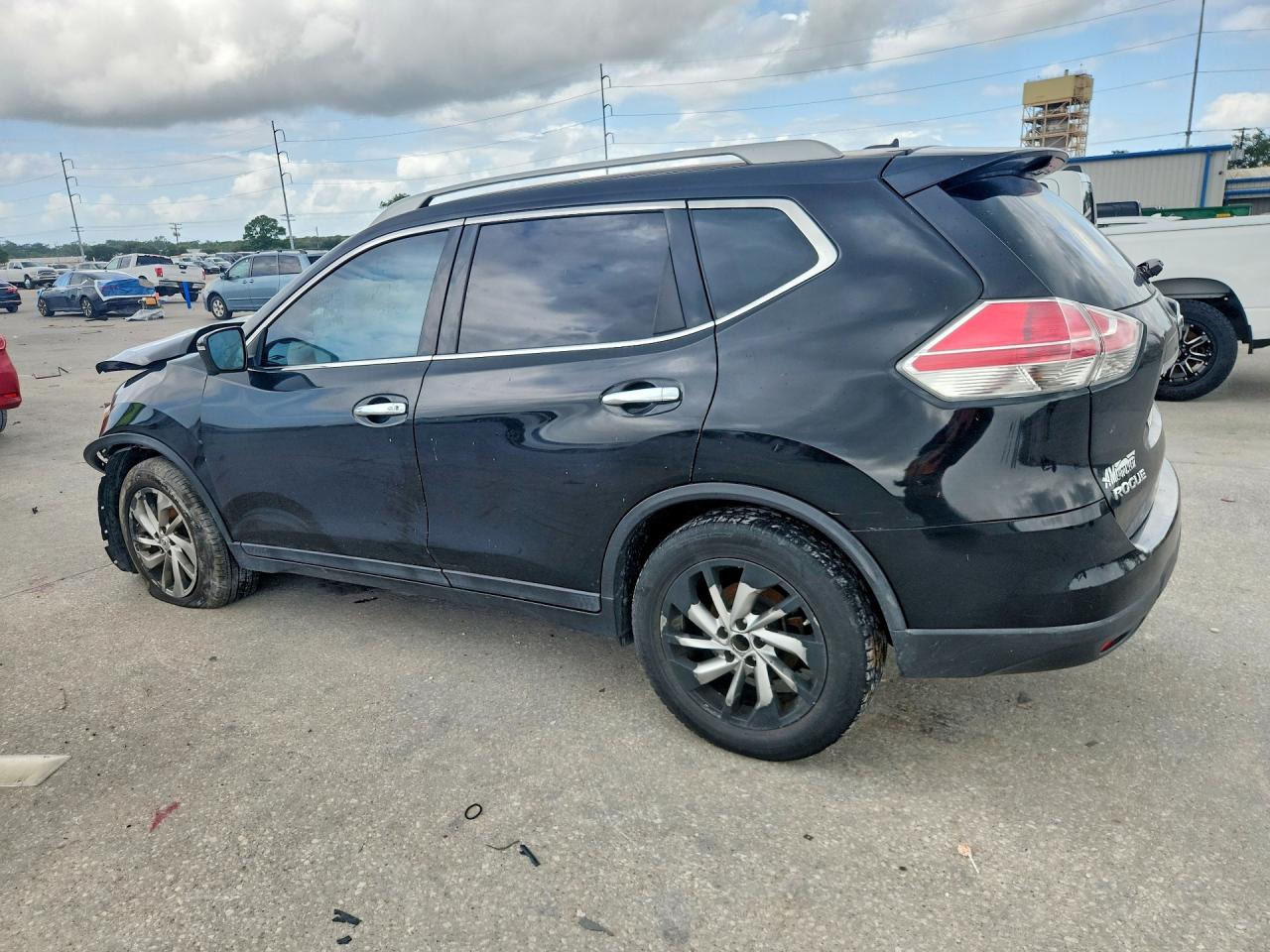 2014 Nissan Rogue Sl Black vin: 5N1AT2MT1EC751122