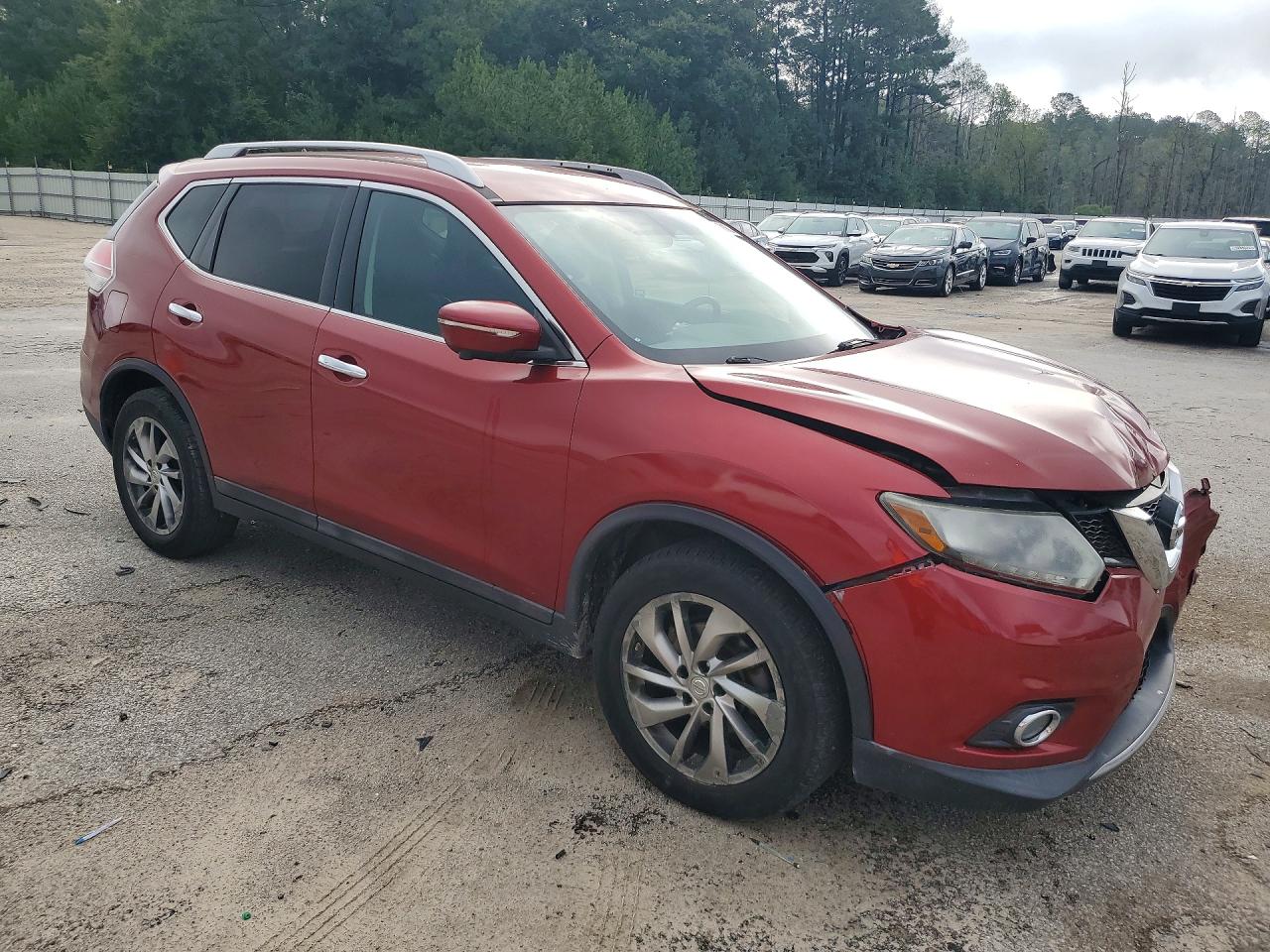 2014 Nissan Rogue Sl Красный vin: 5N1AT2MT1EC752500