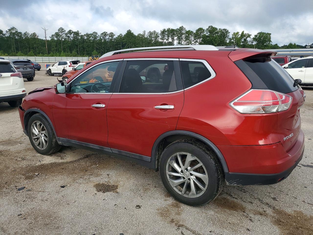 2014 Nissan Rogue Sl Красный vin: 5N1AT2MT1EC752500