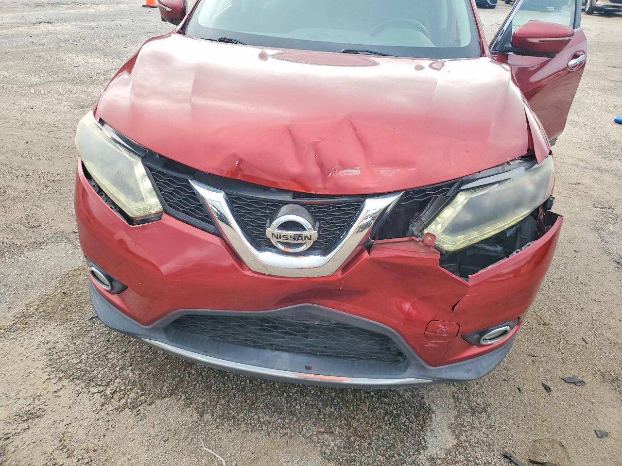 2014 Nissan Rogue Sl Красный vin: 5N1AT2MT1EC752500