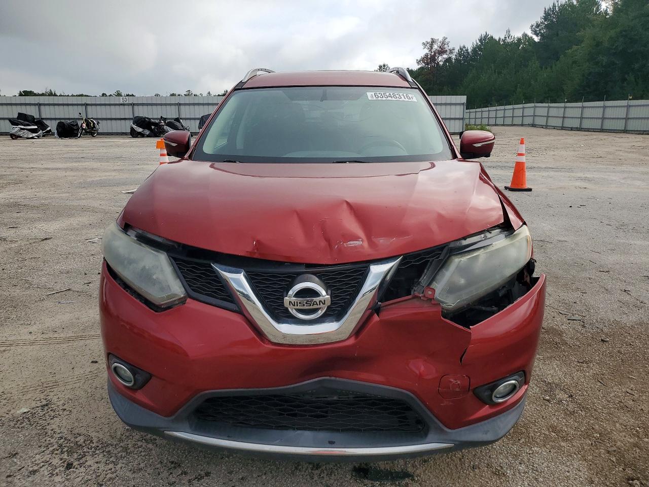 2014 Nissan Rogue Sl Красный vin: 5N1AT2MT1EC752500