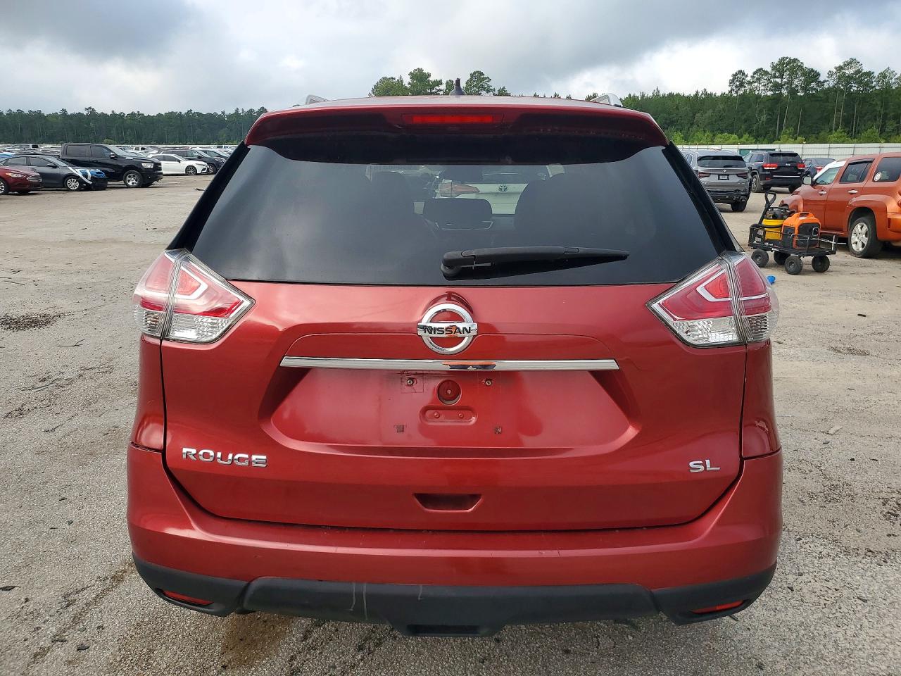 2014 Nissan Rogue Sl Красный vin: 5N1AT2MT1EC752500