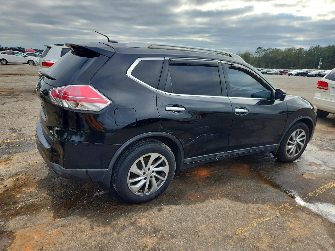 2014 Nissan Rogue Sl Black vin: 5N1AT2MT1EC755297
