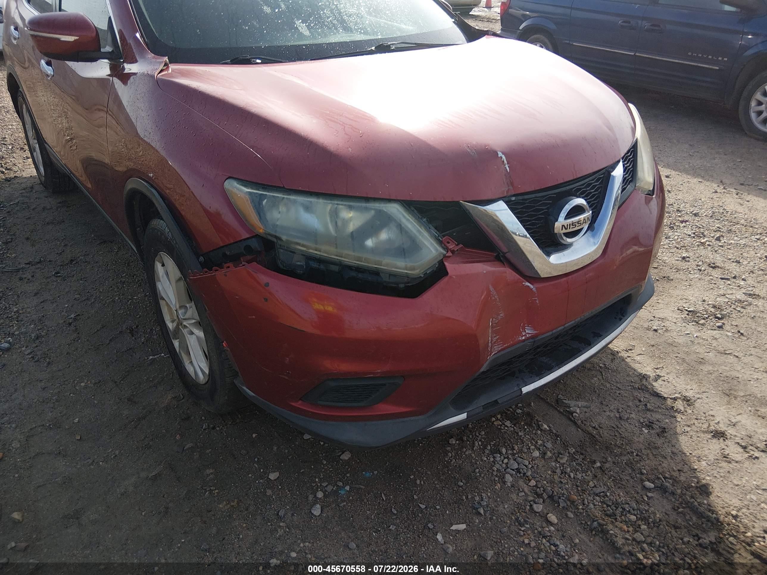 2014 Nissan Rogue Sv Burgundy vin: 5N1AT2MT1EC767062