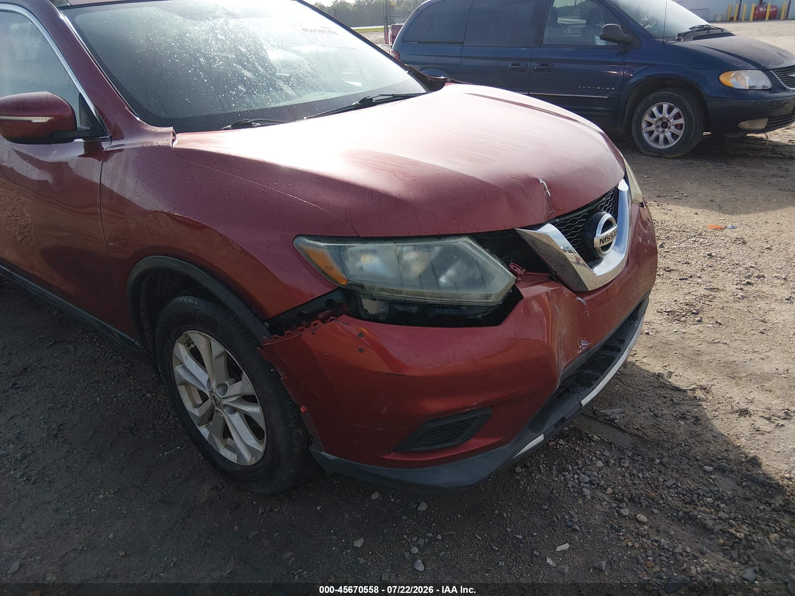 2014 Nissan Rogue Sv Burgundy vin: 5N1AT2MT1EC767062