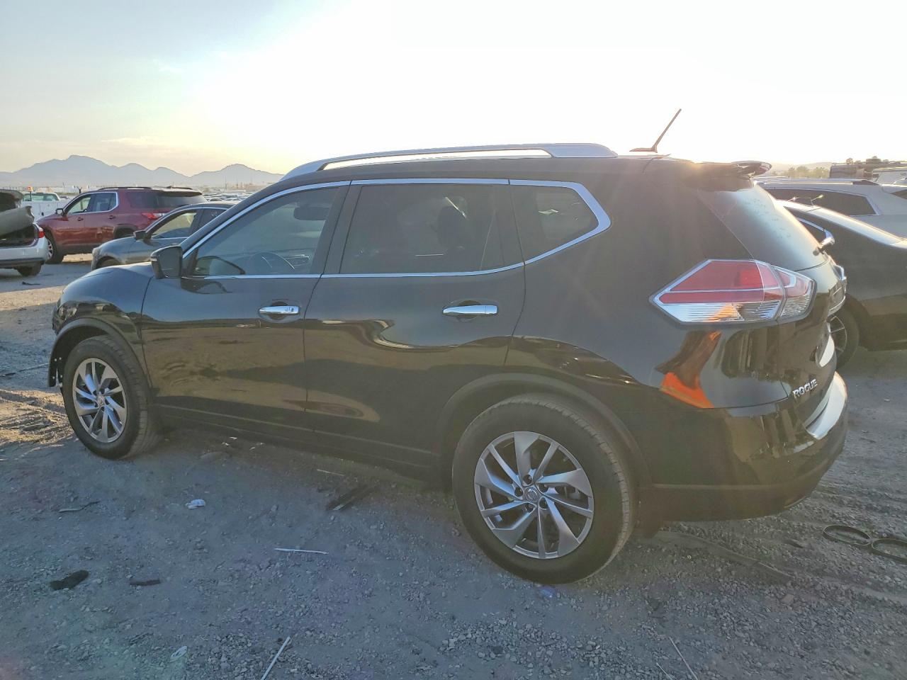 2014 Nissan Rogue Sl Black vin: 5N1AT2MT1EC781270