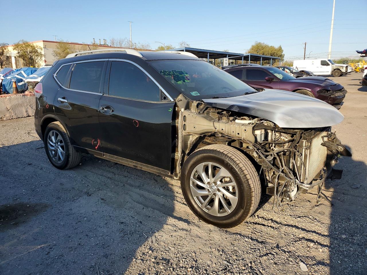 2014 Nissan Rogue Sl Black vin: 5N1AT2MT1EC781270