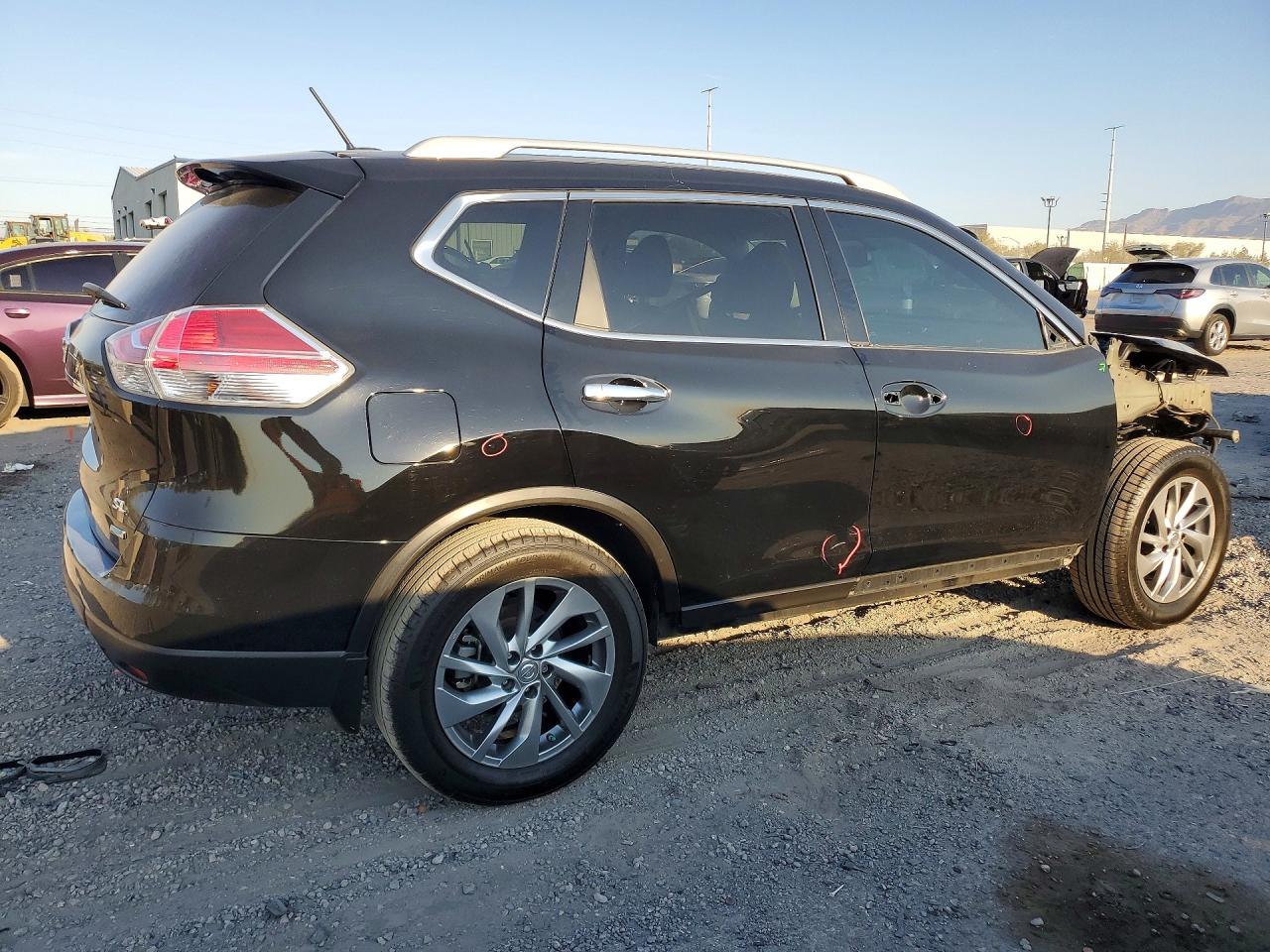 2014 Nissan Rogue Sl Black vin: 5N1AT2MT1EC781270