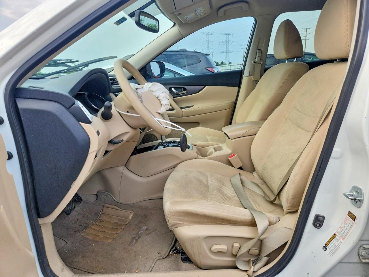 2014 Nissan Rogue S Белый vin: 5N1AT2MT1EC784508