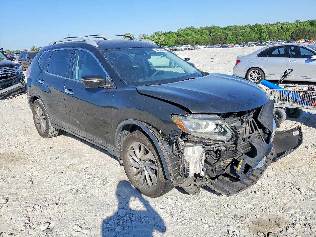 2014 Nissan Rogue Sl Green vin: 5N1AT2MT1EC788767
