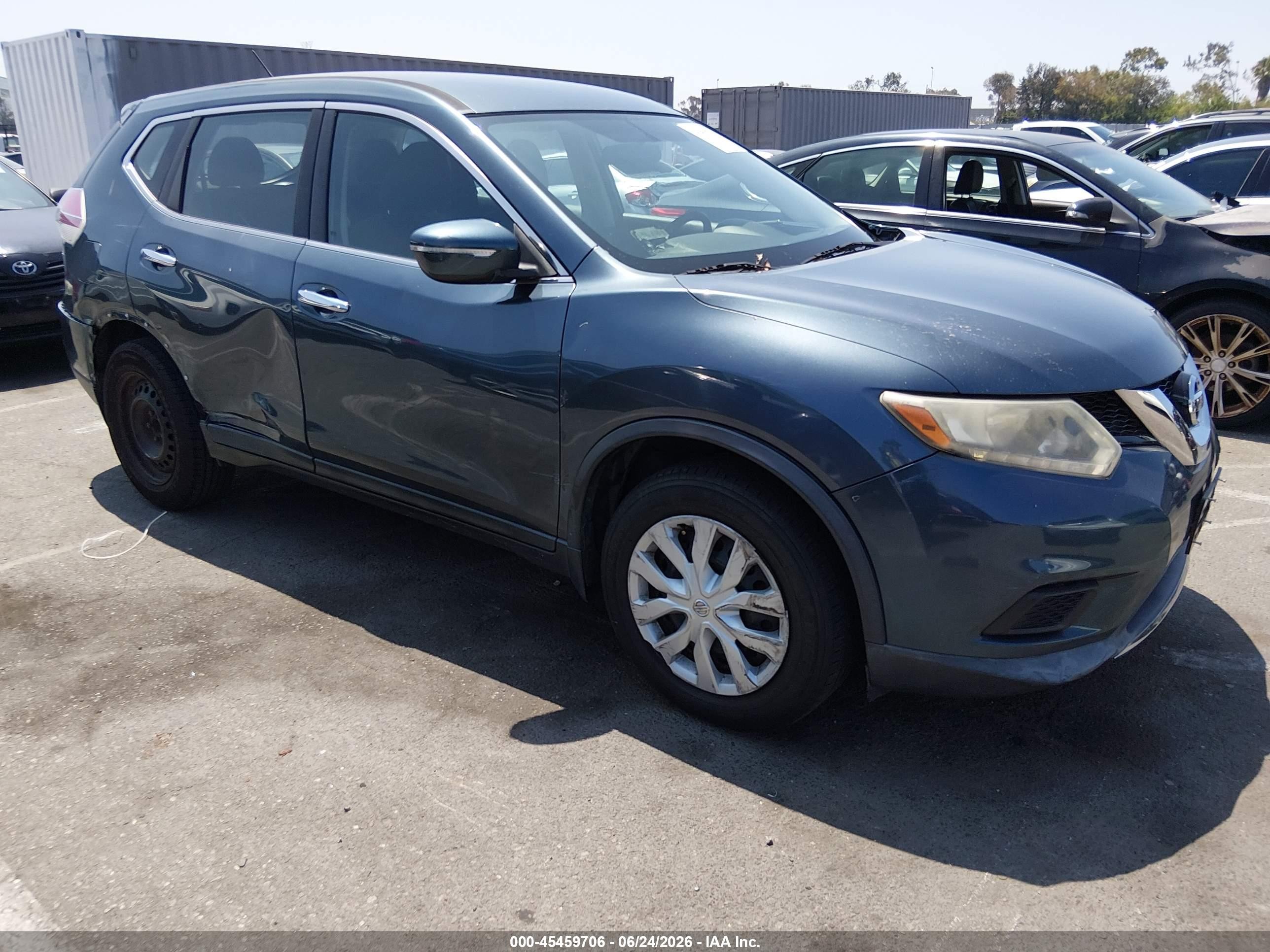 2014 Nissan Rogue S Blue vin: 5N1AT2MT1EC801212
