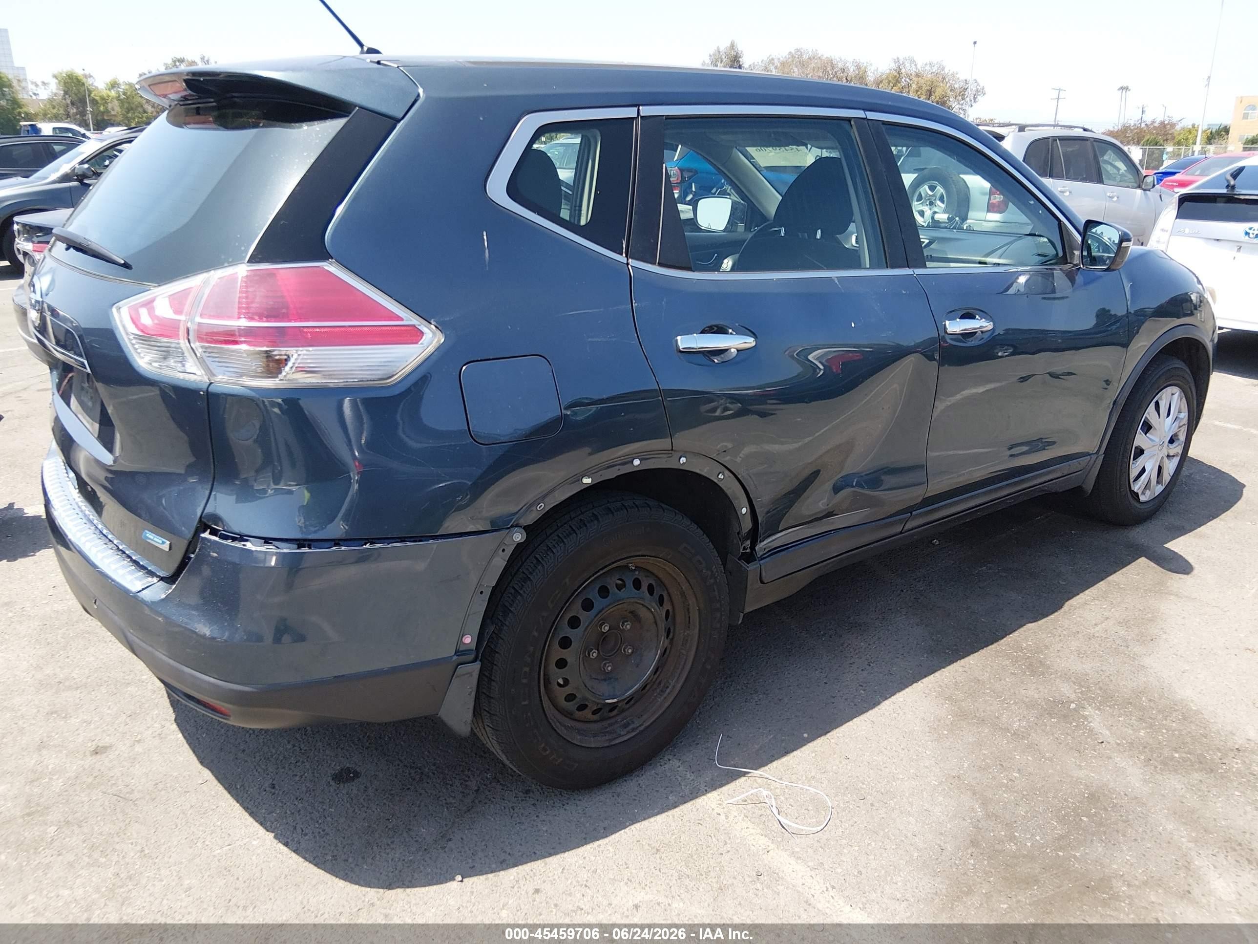 2014 Nissan Rogue S Blue vin: 5N1AT2MT1EC801212