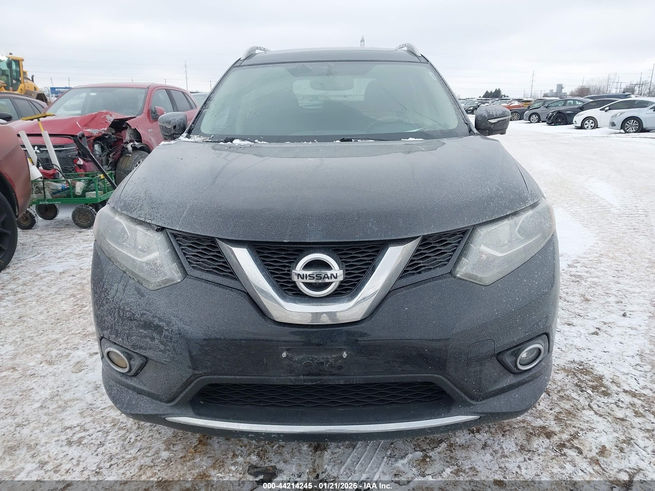 2014 Nissan Rogue Sl Black vin: 5N1AT2MT1EC808161