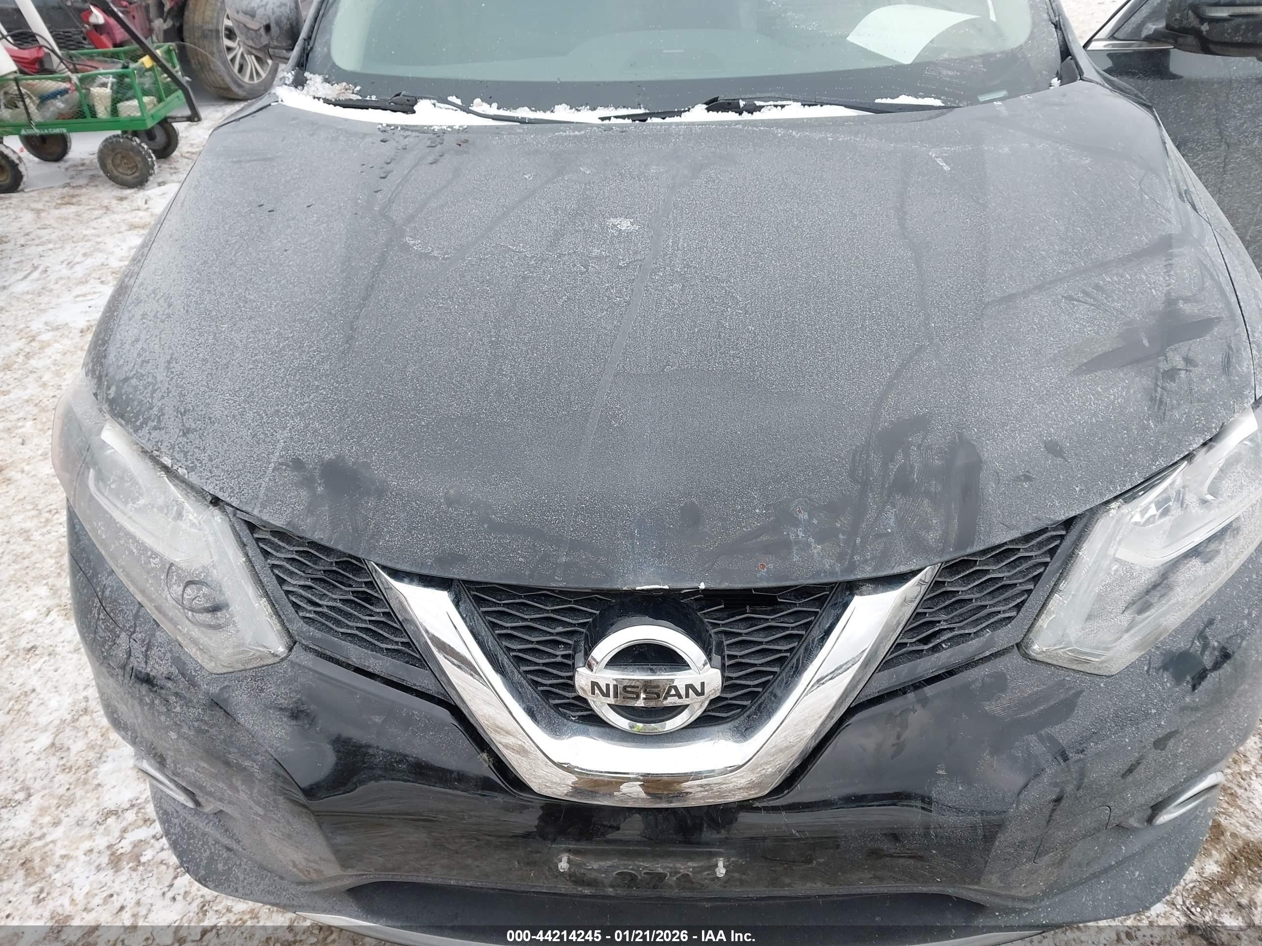2014 Nissan Rogue Sl Black vin: 5N1AT2MT1EC808161