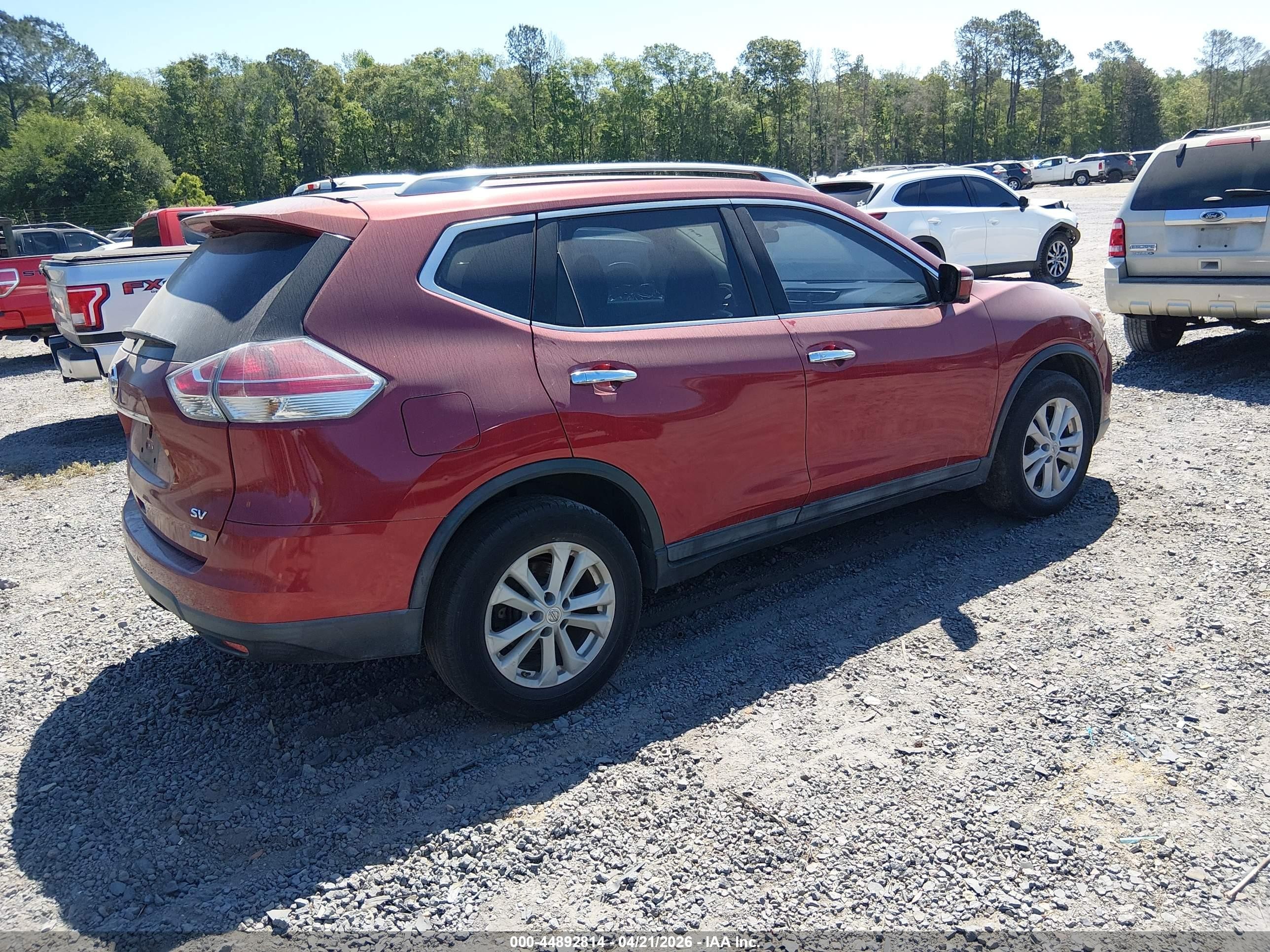 2014 Nissan Rogue S/sl/sv Red vin: 5N1AT2MT1EC859174