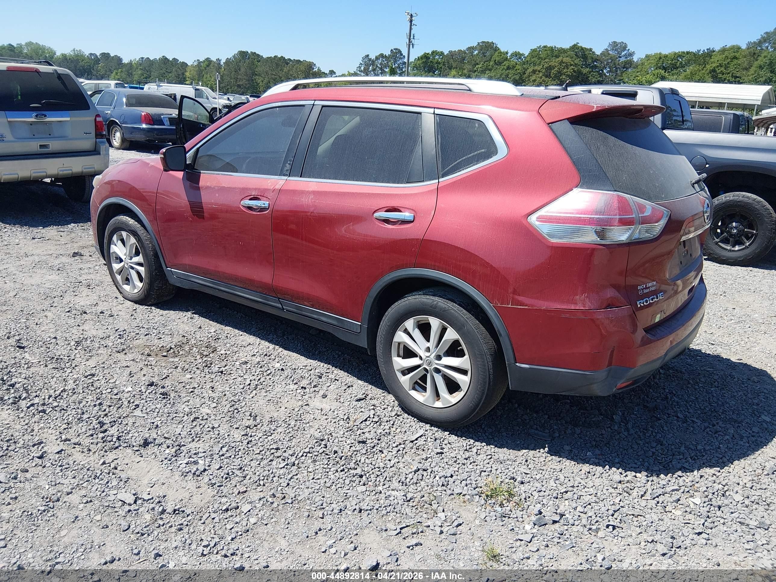 2014 Nissan Rogue S/sl/sv Red vin: 5N1AT2MT1EC859174