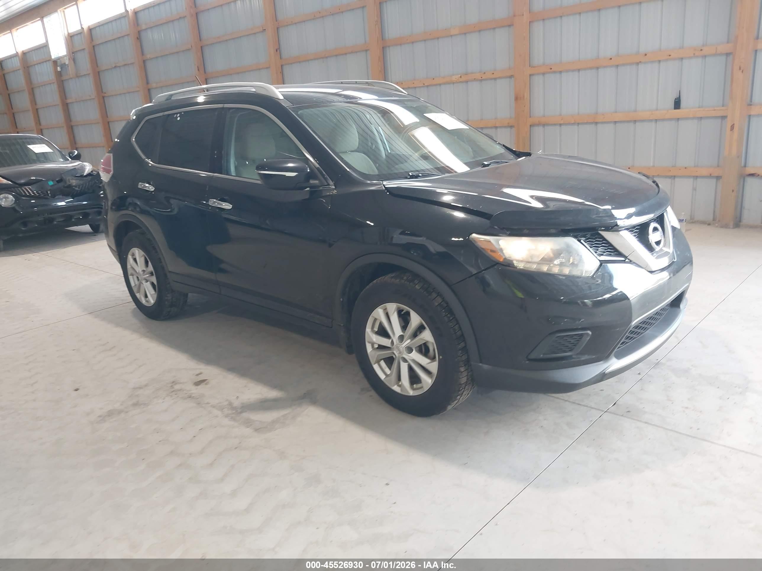 2014 Nissan Rogue Sv Black vin: 5N1AT2MT1EC864326