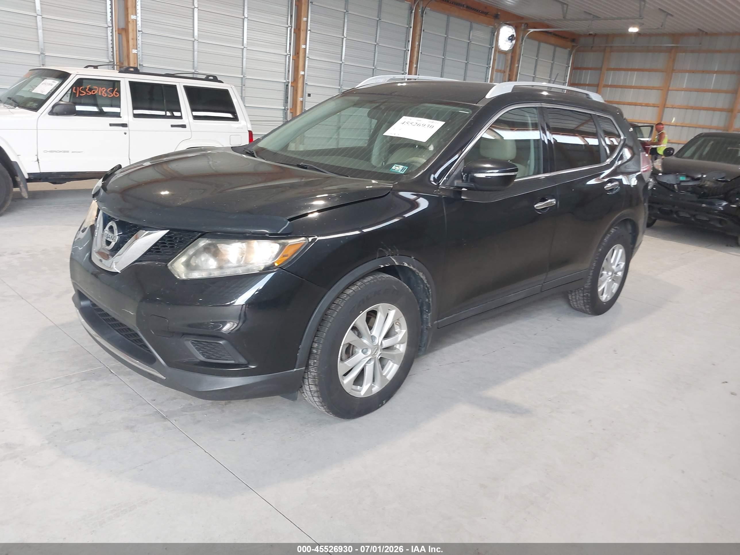 2014 Nissan Rogue Sv Black vin: 5N1AT2MT1EC864326