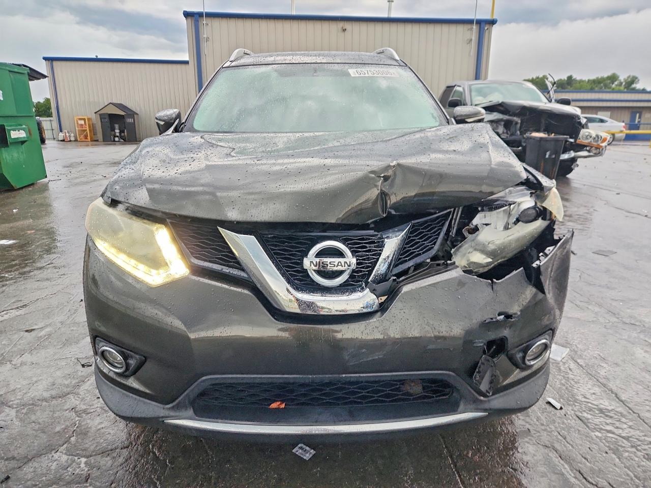 2014 Nissan Rogue Sl Green vin: 5N1AT2MT1EC869333