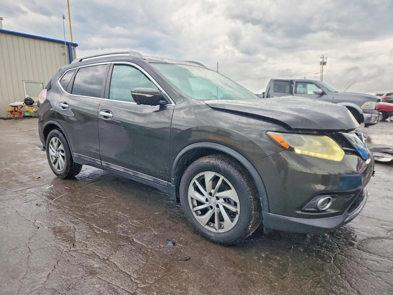 2014 Nissan Rogue Sl Green vin: 5N1AT2MT1EC869333