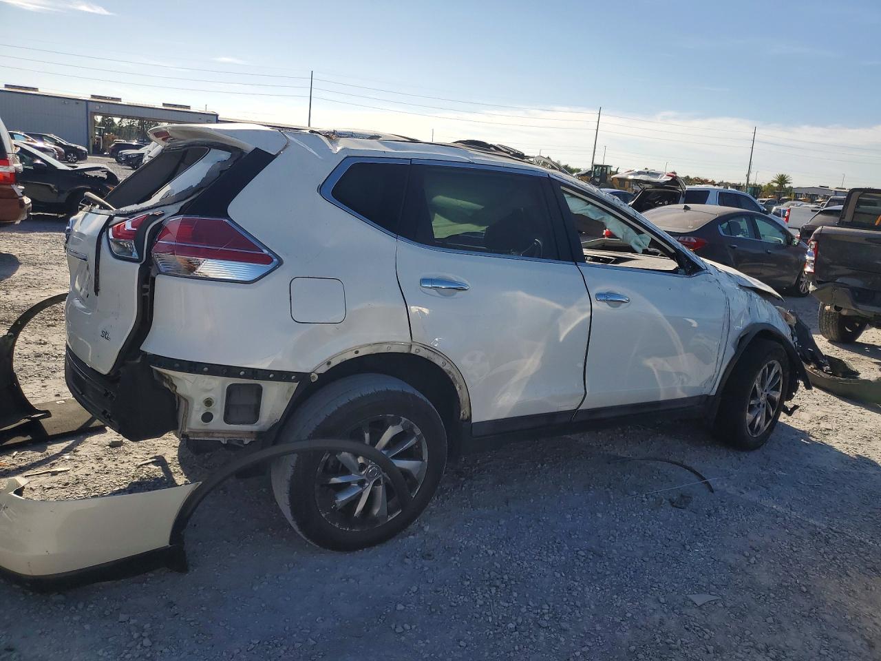 2015 Nissan Rogue Sl White vin: 5N1AT2MT1FC756094