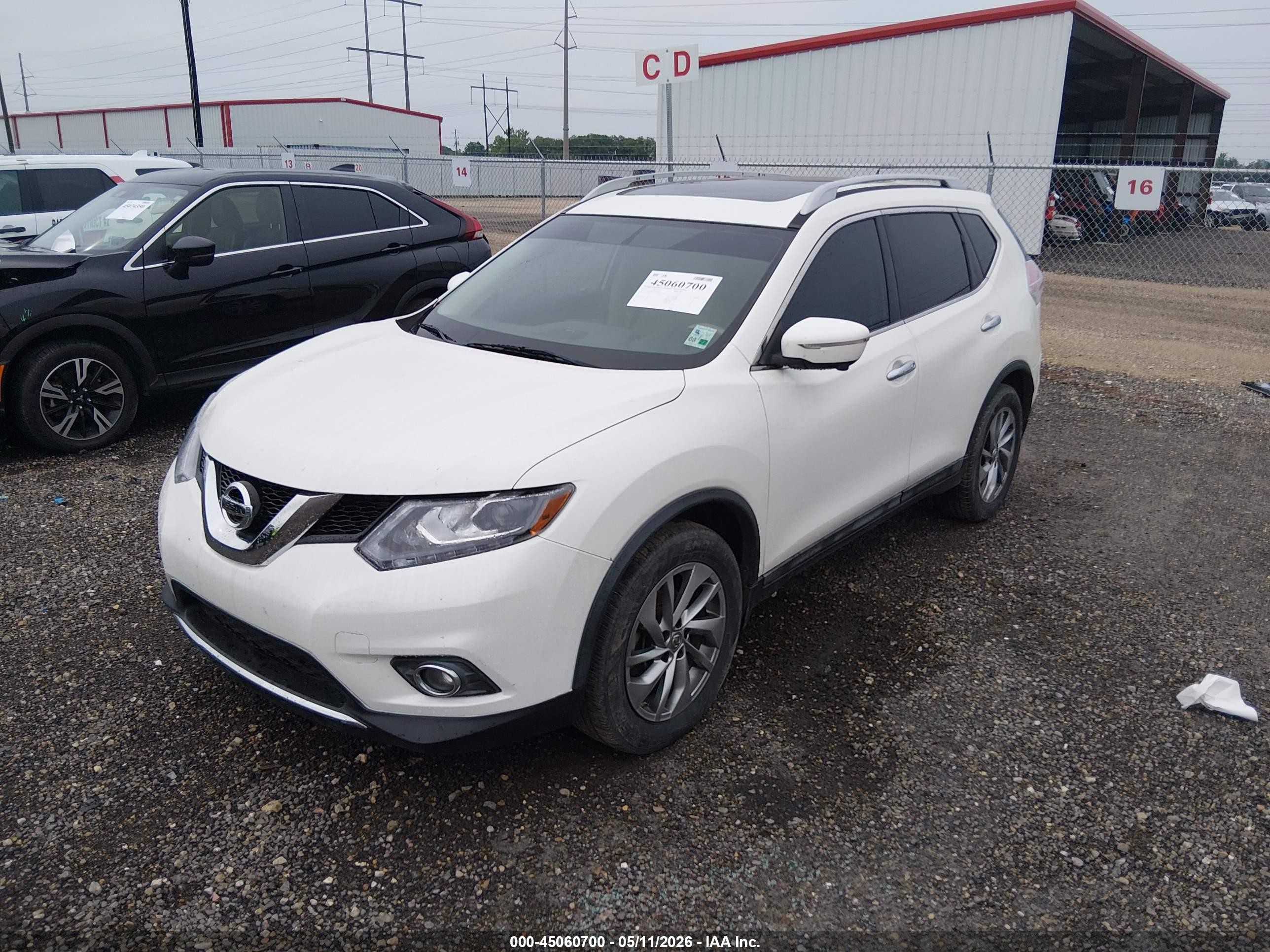 2015 Nissan Rogue Sl Белый vin: 5N1AT2MT1FC763210