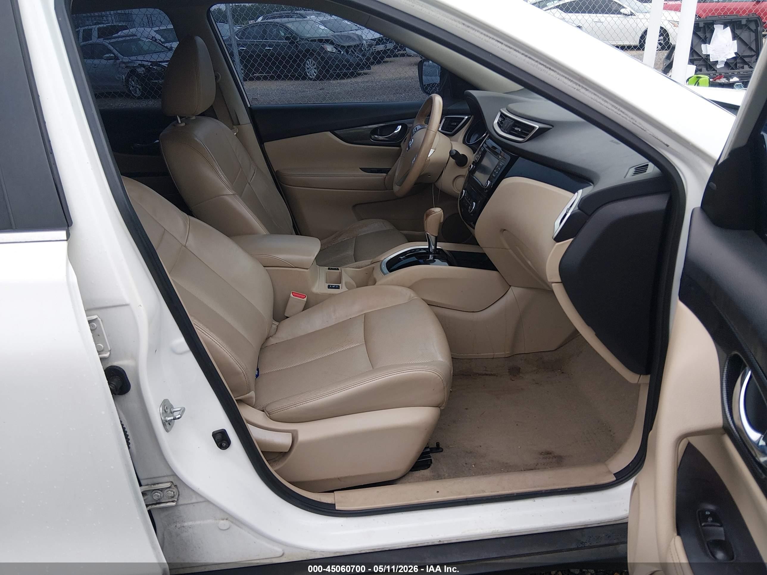 2015 Nissan Rogue Sl Белый vin: 5N1AT2MT1FC763210