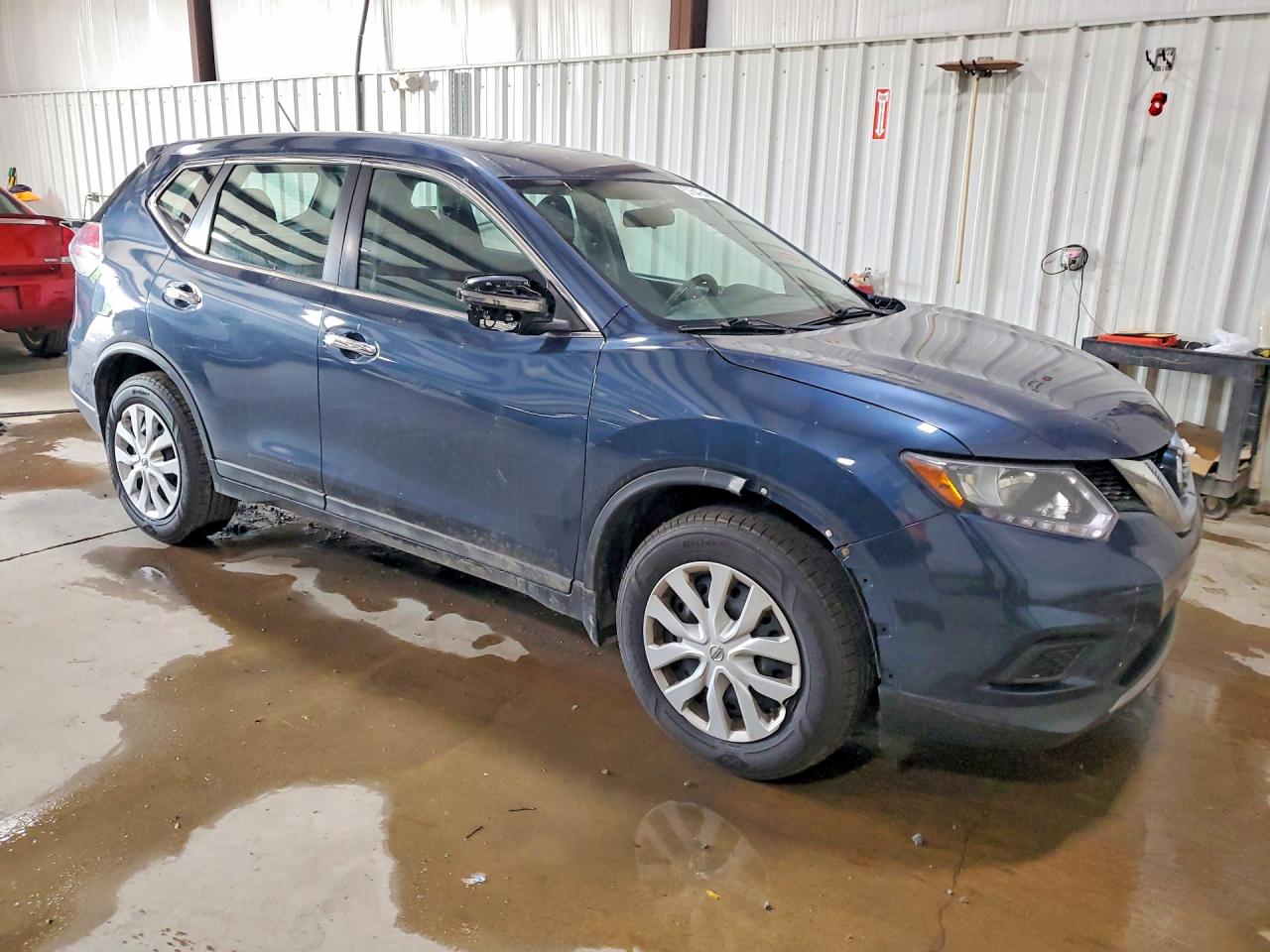 2015 Nissan Rogue S Blue vin: 5N1AT2MT1FC772876