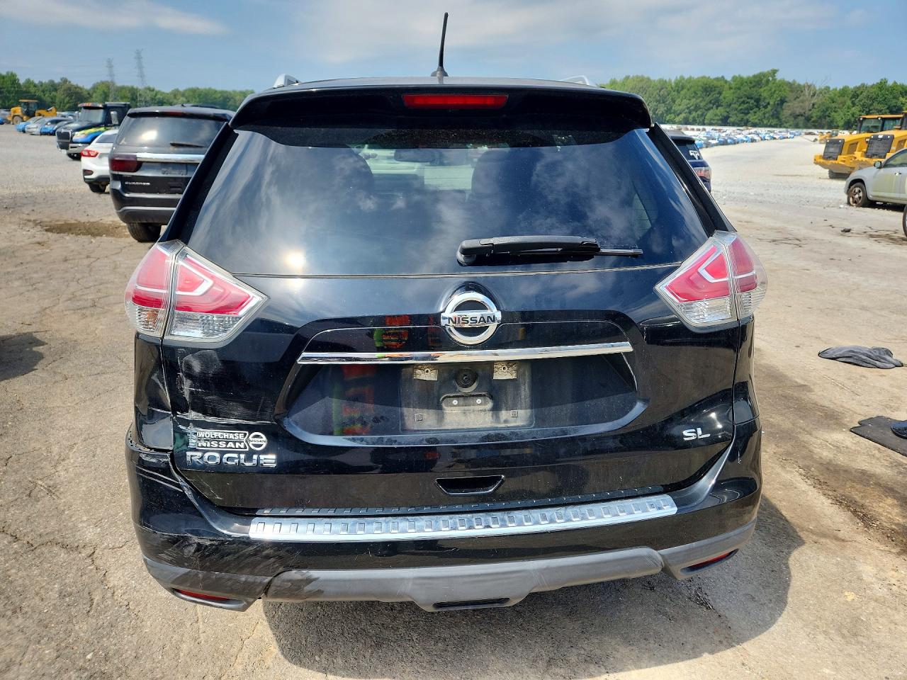 2015 Nissan Rogue Sl Black vin: 5N1AT2MT1FC797910