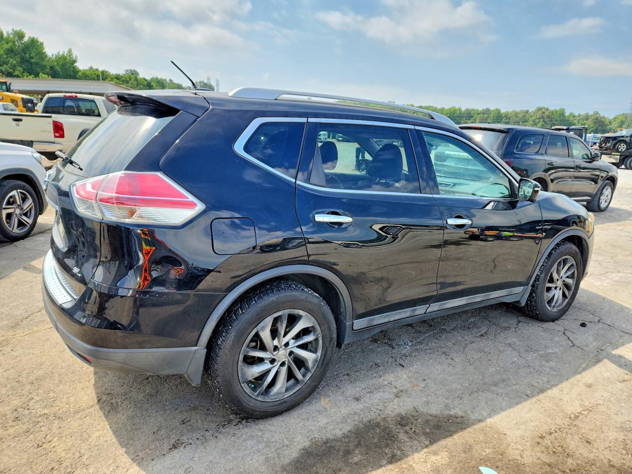 2015 Nissan Rogue Sl Black vin: 5N1AT2MT1FC797910