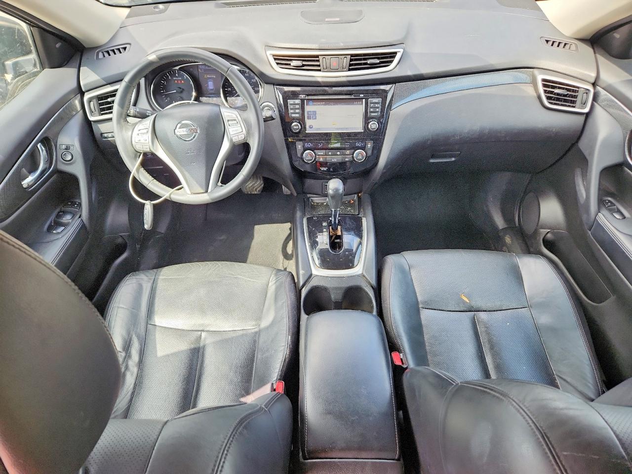 2015 Nissan Rogue Sl Black vin: 5N1AT2MT1FC797910