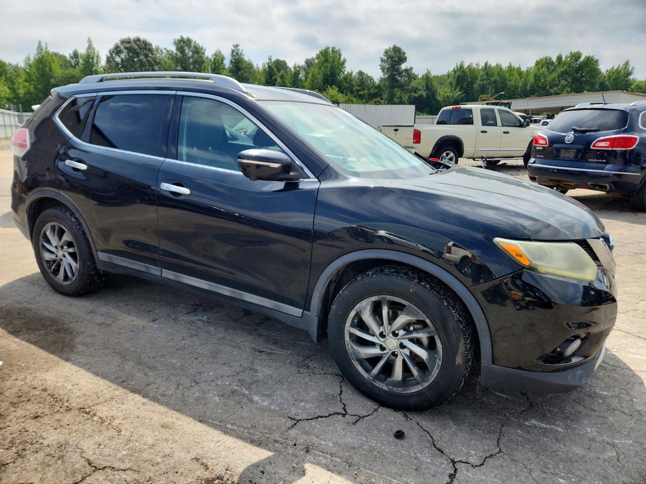 2015 Nissan Rogue Sl Black vin: 5N1AT2MT1FC797910