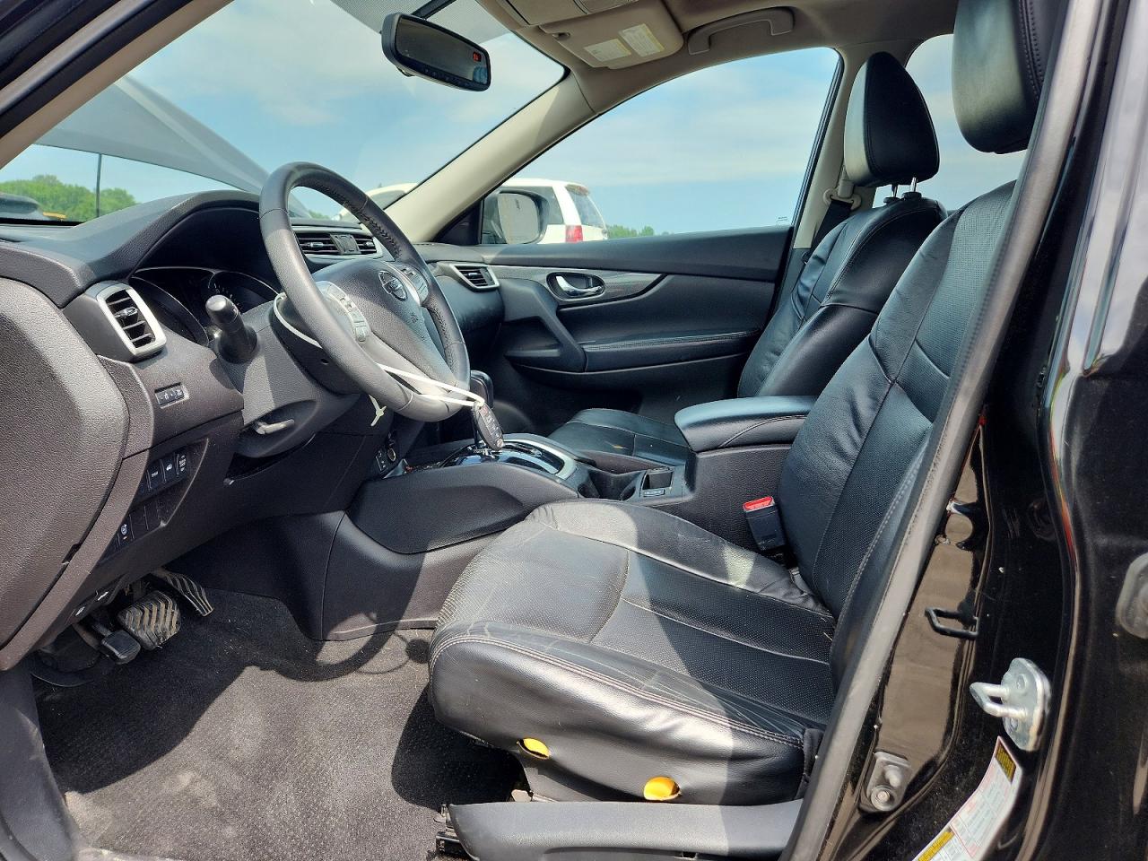 2015 Nissan Rogue Sl Black vin: 5N1AT2MT1FC797910