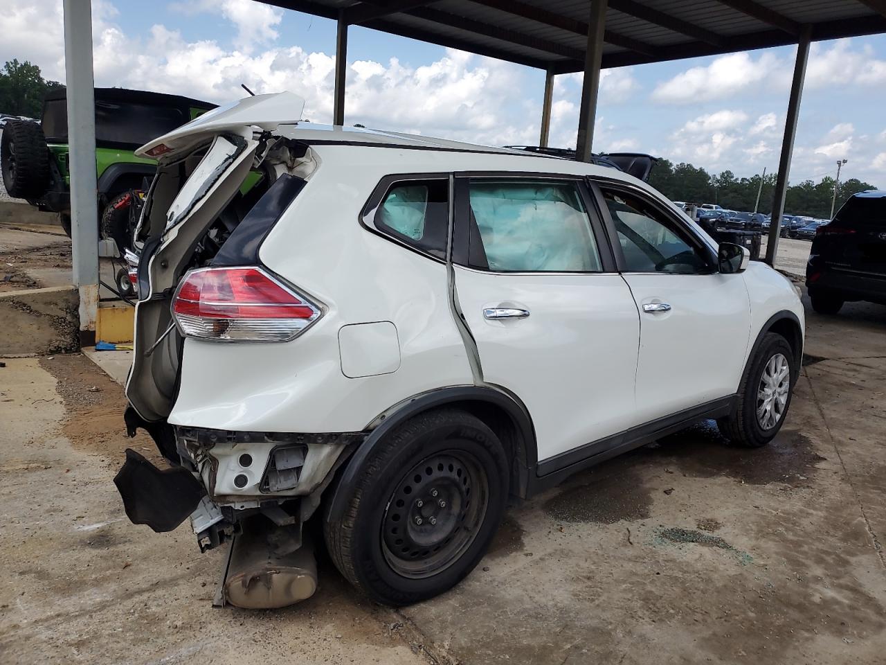 2015 Nissan Rogue S White vin: 5N1AT2MT1FC859788