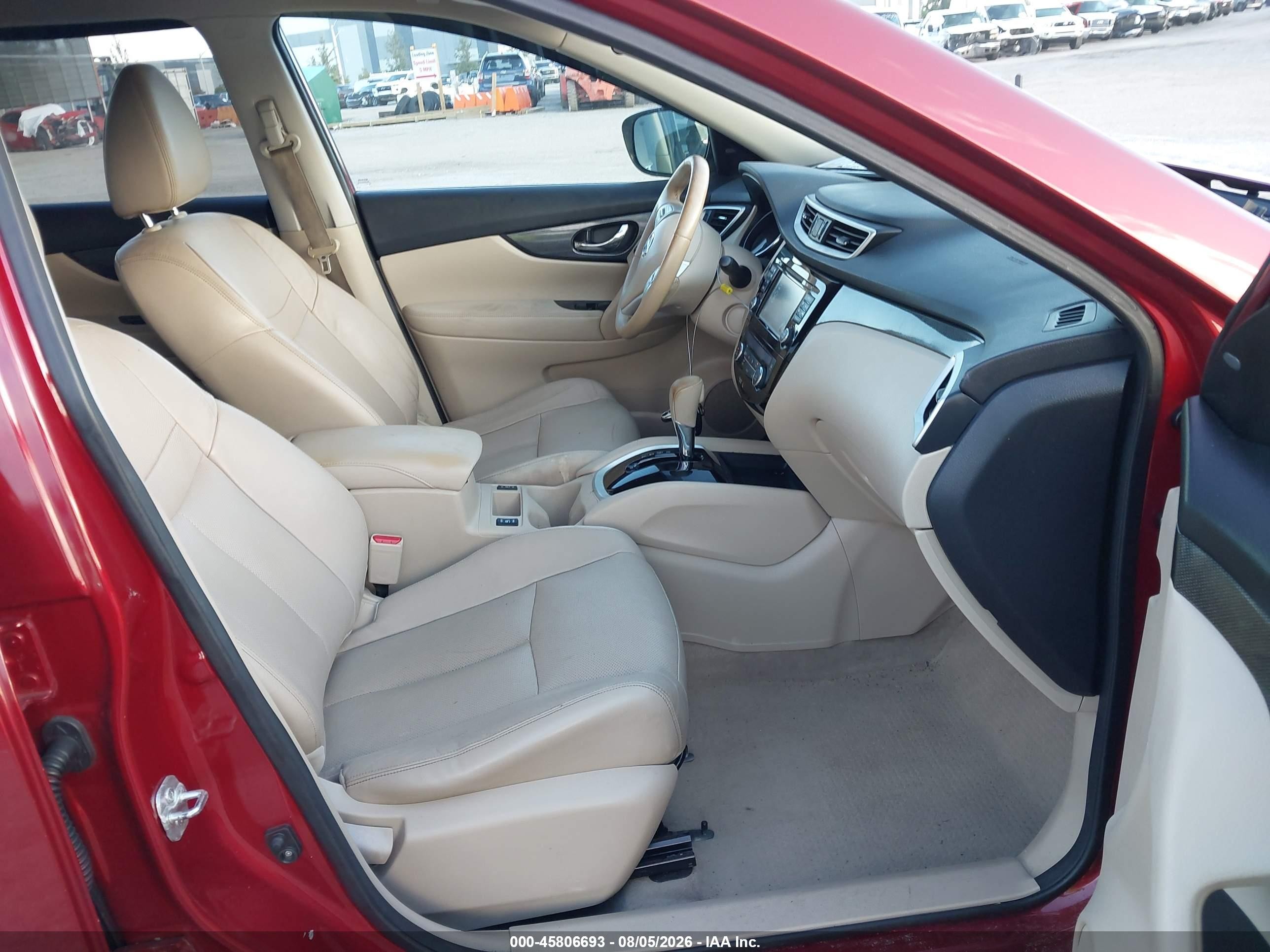 2015 Nissan Rogue Sl Maroon vin: 5N1AT2MT1FC865865