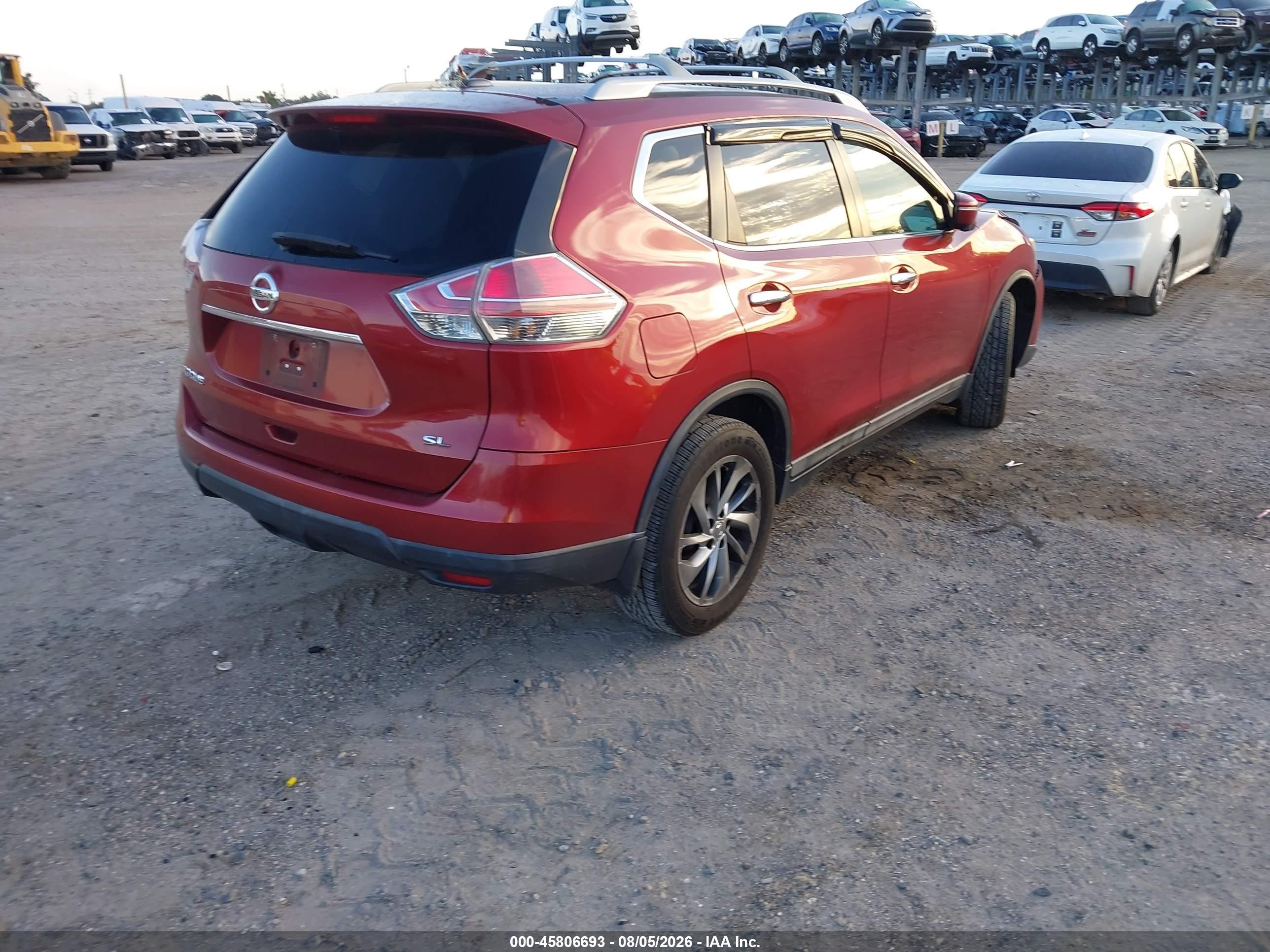 2015 Nissan Rogue Sl Maroon vin: 5N1AT2MT1FC865865
