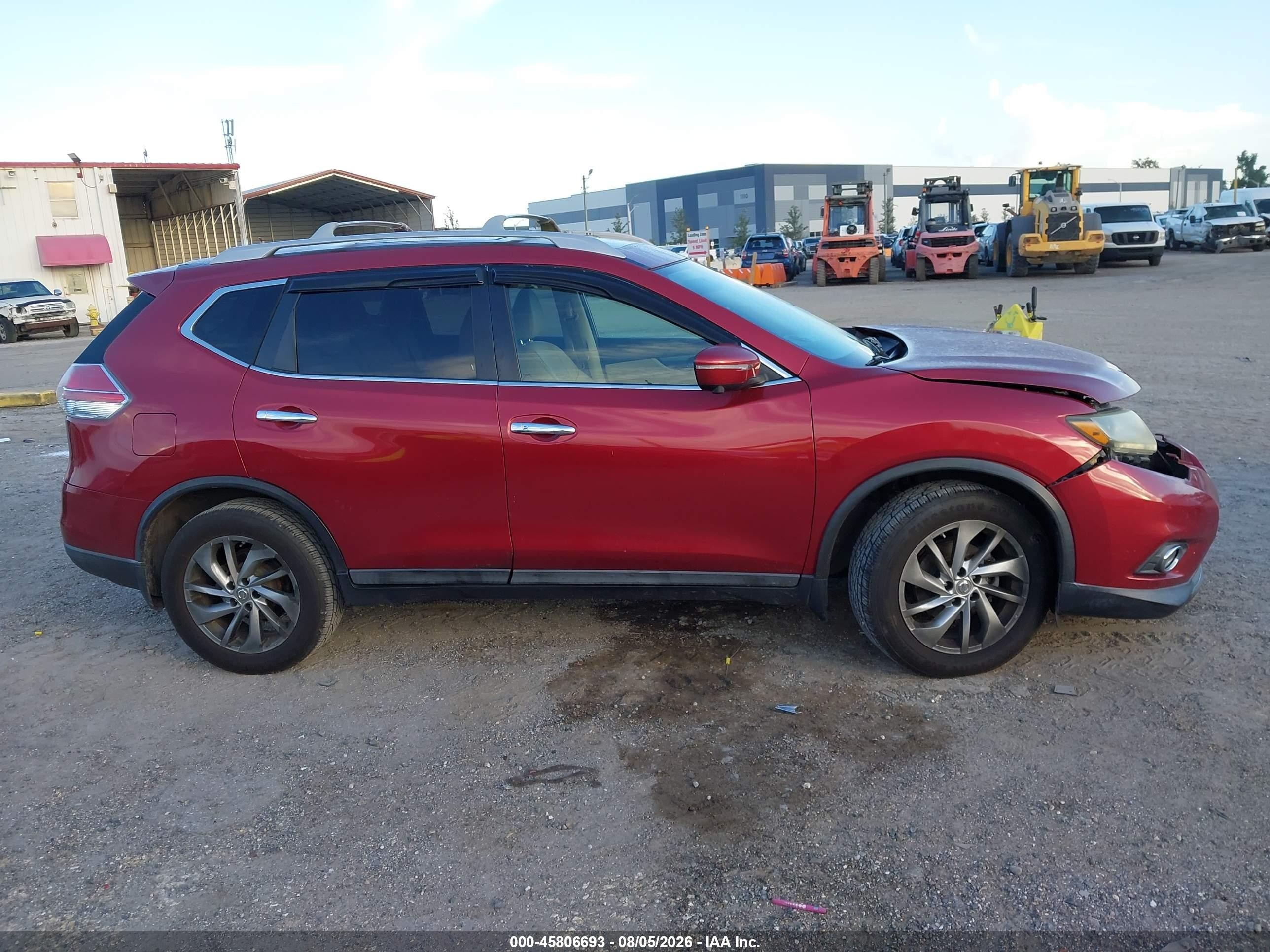 2015 Nissan Rogue Sl Maroon vin: 5N1AT2MT1FC865865
