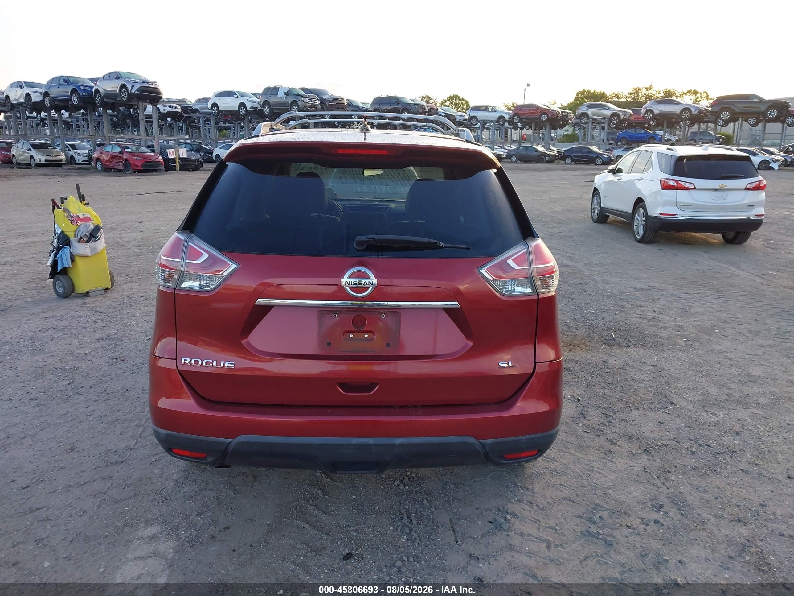 2015 Nissan Rogue Sl Maroon vin: 5N1AT2MT1FC865865