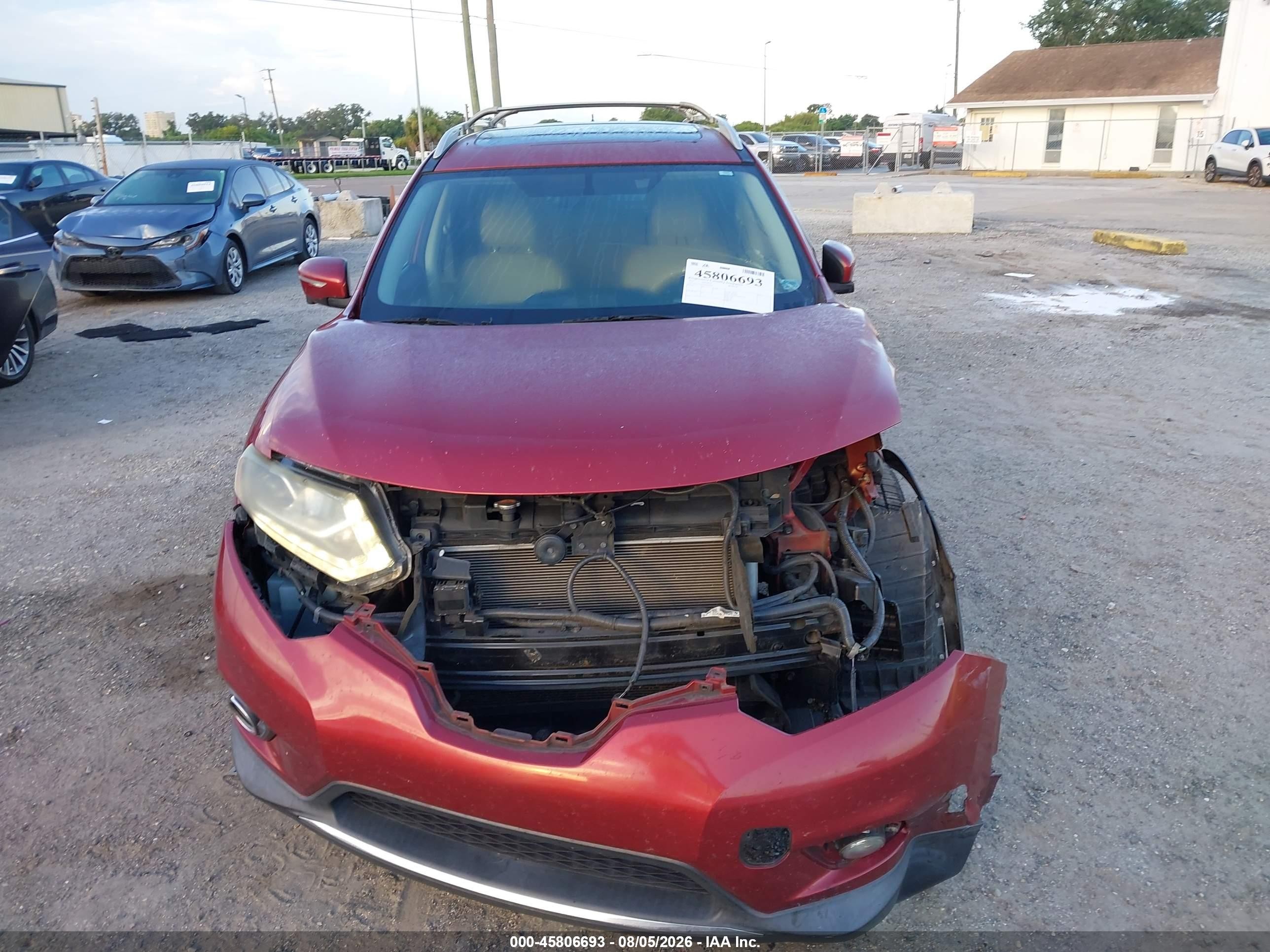2015 Nissan Rogue Sl Maroon vin: 5N1AT2MT1FC865865