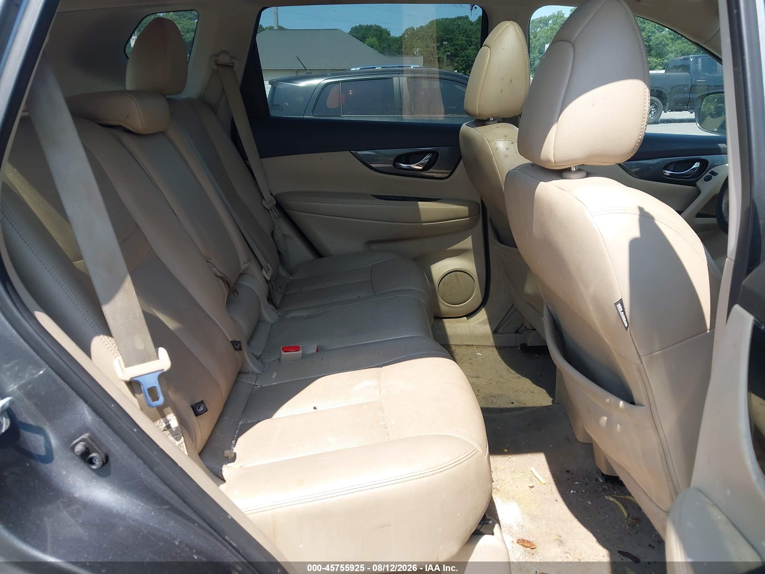 2015 Nissan Rogue Sl Gray vin: 5N1AT2MT1FC873495