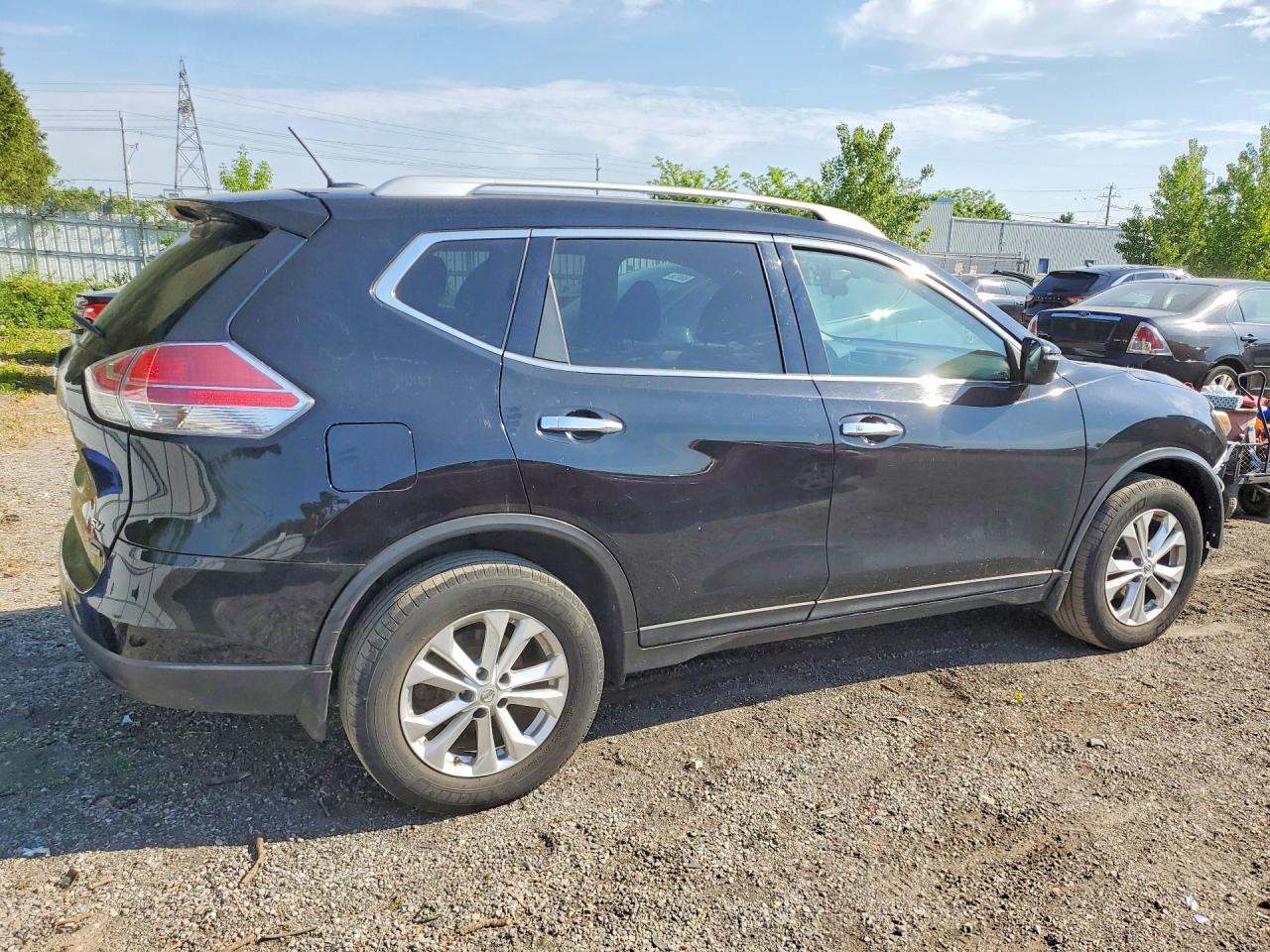 2015 Nissan Rogue S Black vin: 5N1AT2MT1FC885954