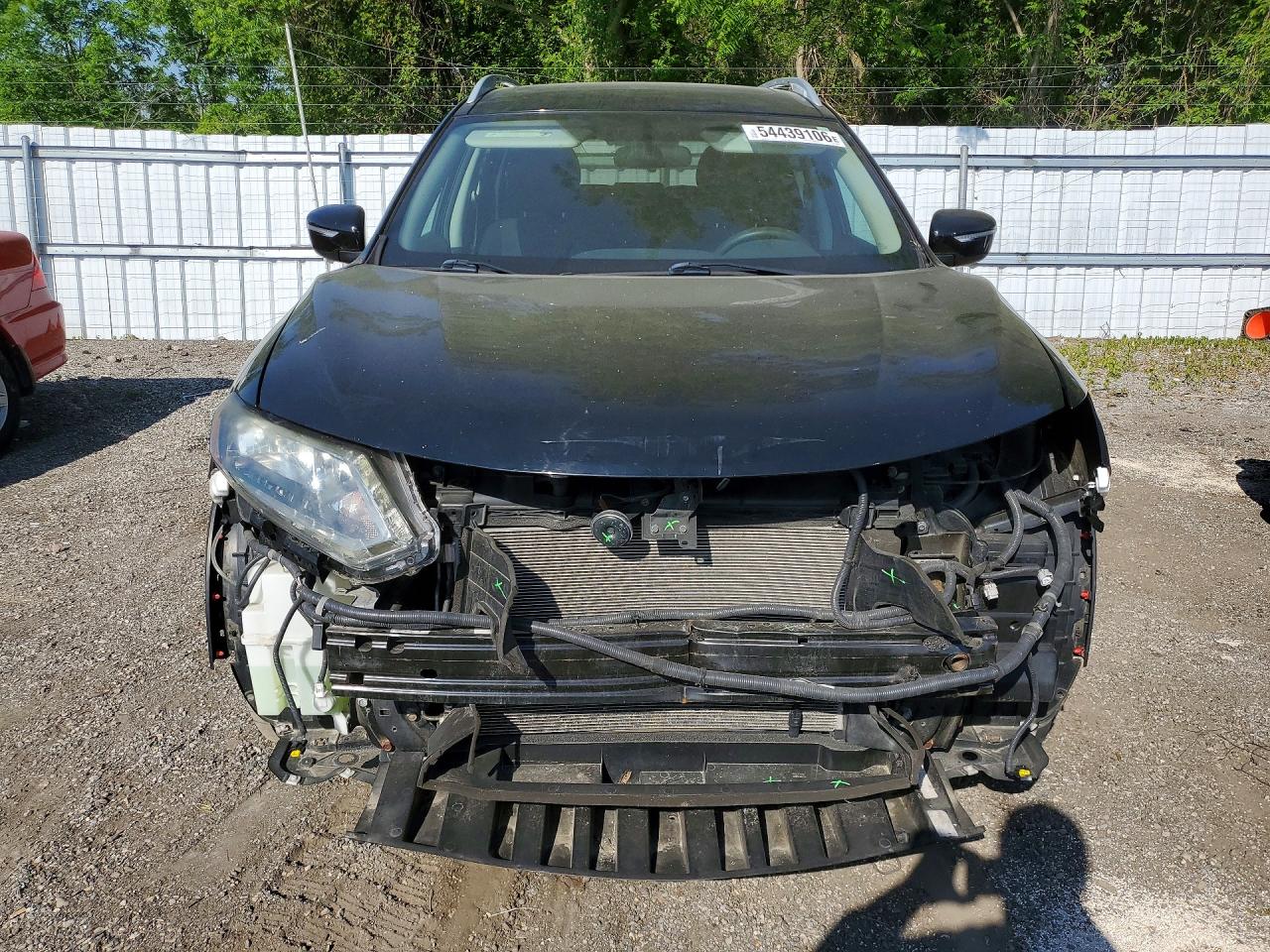 2015 Nissan Rogue S Black vin: 5N1AT2MT1FC885954