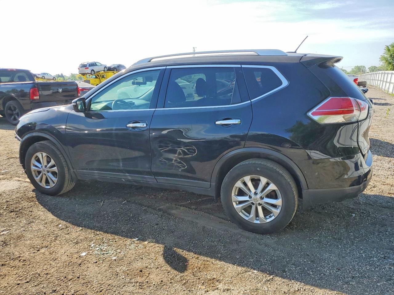 2015 Nissan Rogue S Black vin: 5N1AT2MT1FC885954