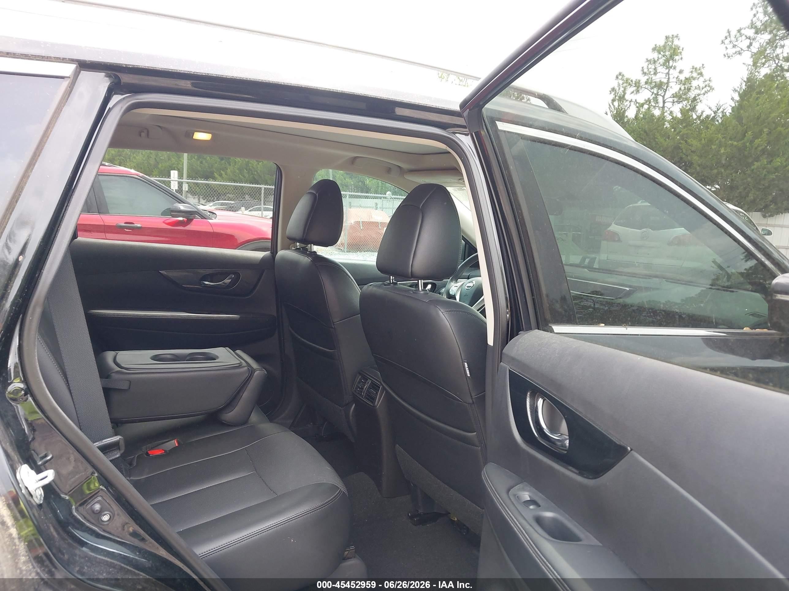 2015 Nissan Rogue Sl Black vin: 5N1AT2MT1FC889440