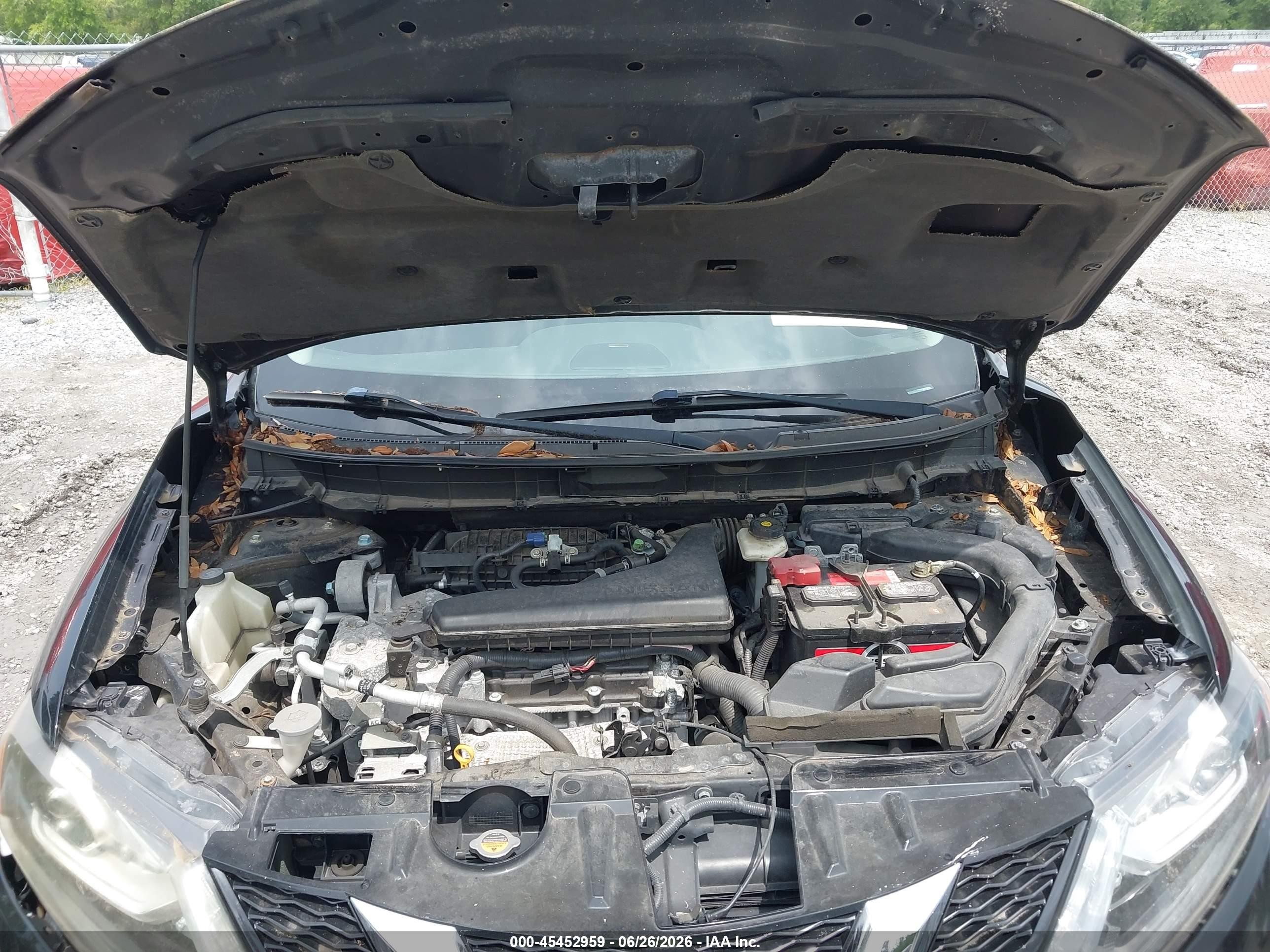 2015 Nissan Rogue Sl Black vin: 5N1AT2MT1FC889440