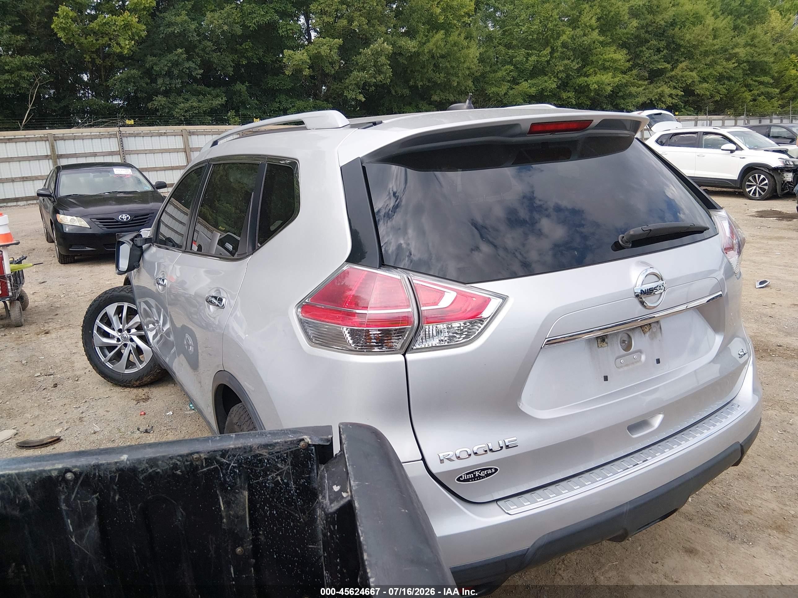 2015 Nissan Rogue Sl Silver vin: 5N1AT2MT1FC900758