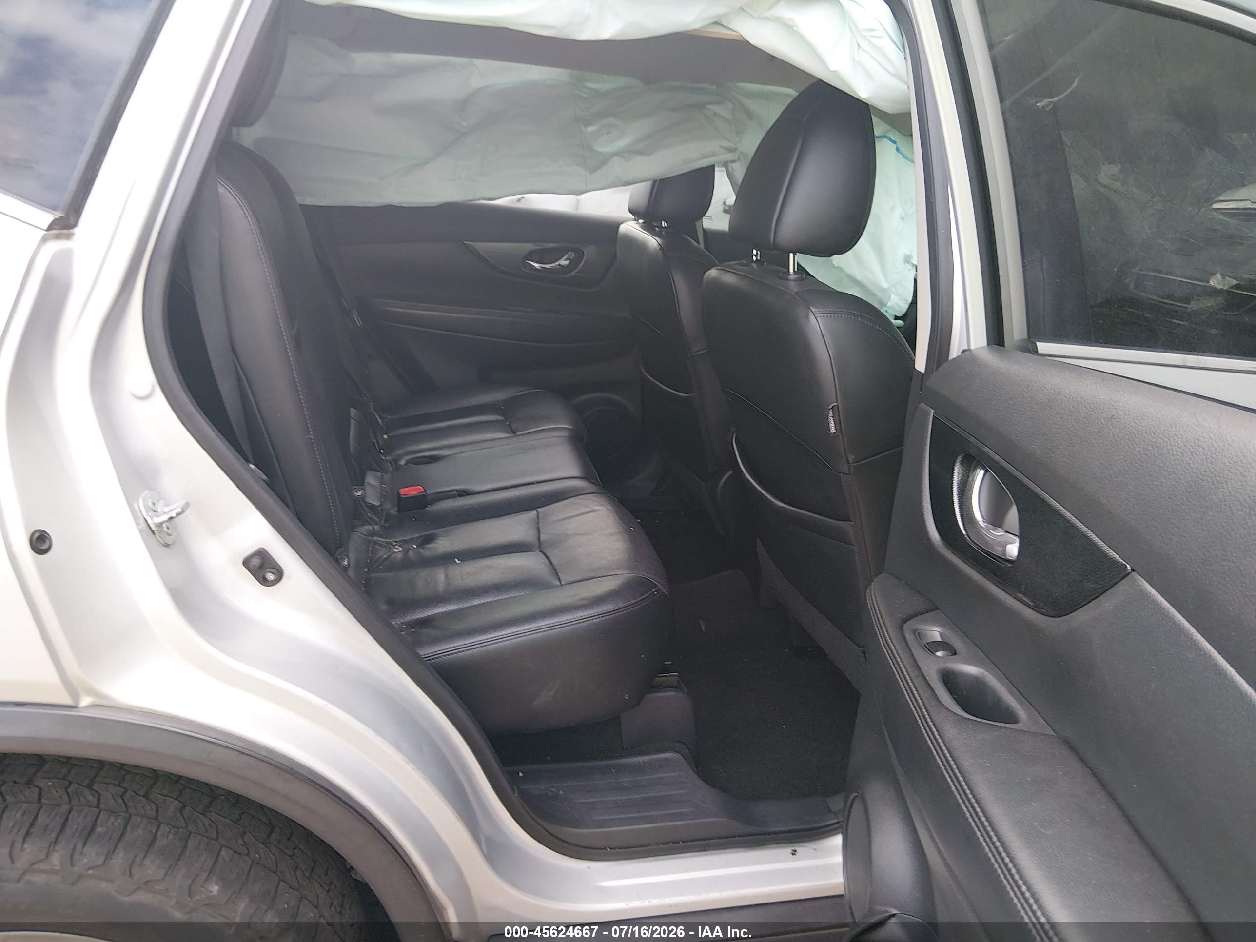 2015 Nissan Rogue Sl Silver vin: 5N1AT2MT1FC900758