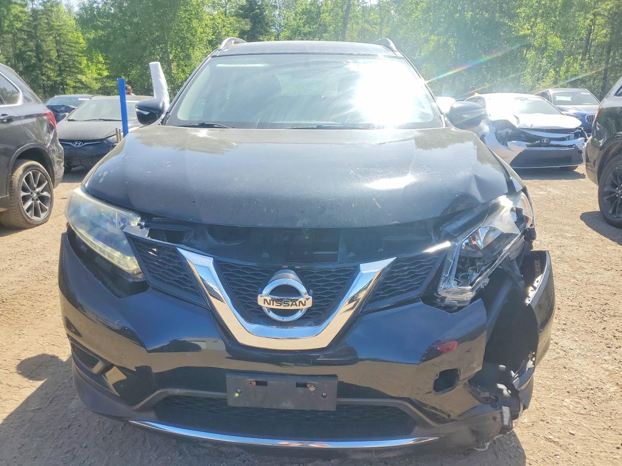 2015 Nissan Rogue S Black vin: 5N1AT2MT1FC908729